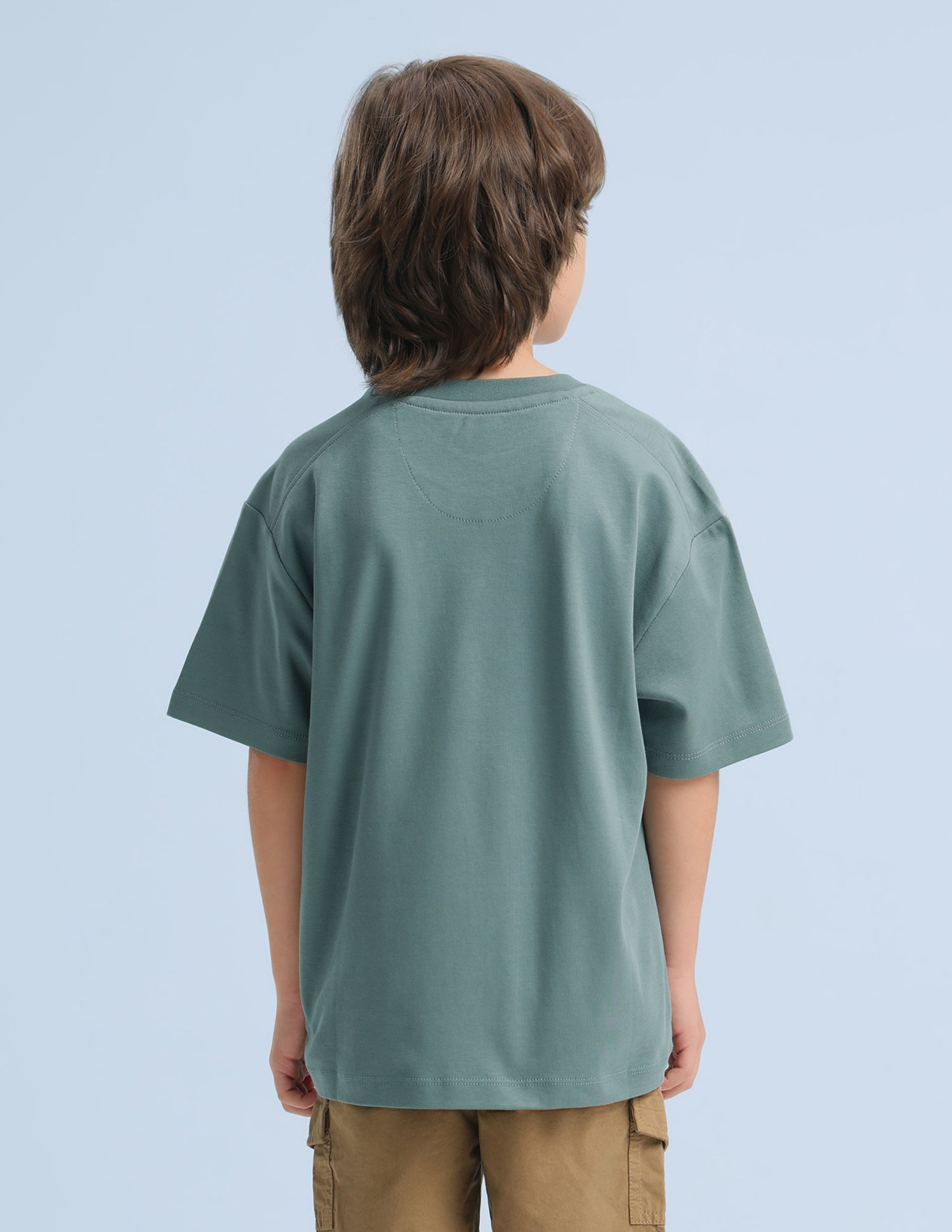 Graphic Brand Printed Oversized Fit T-Shirt Green - U.S. Polo Assn. India | Large