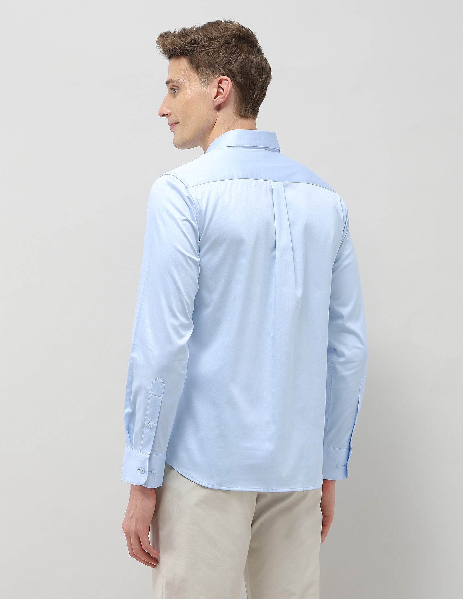 Solid Tailored Fit Shirt Light Blue - U.S. Polo Assn. India | Large