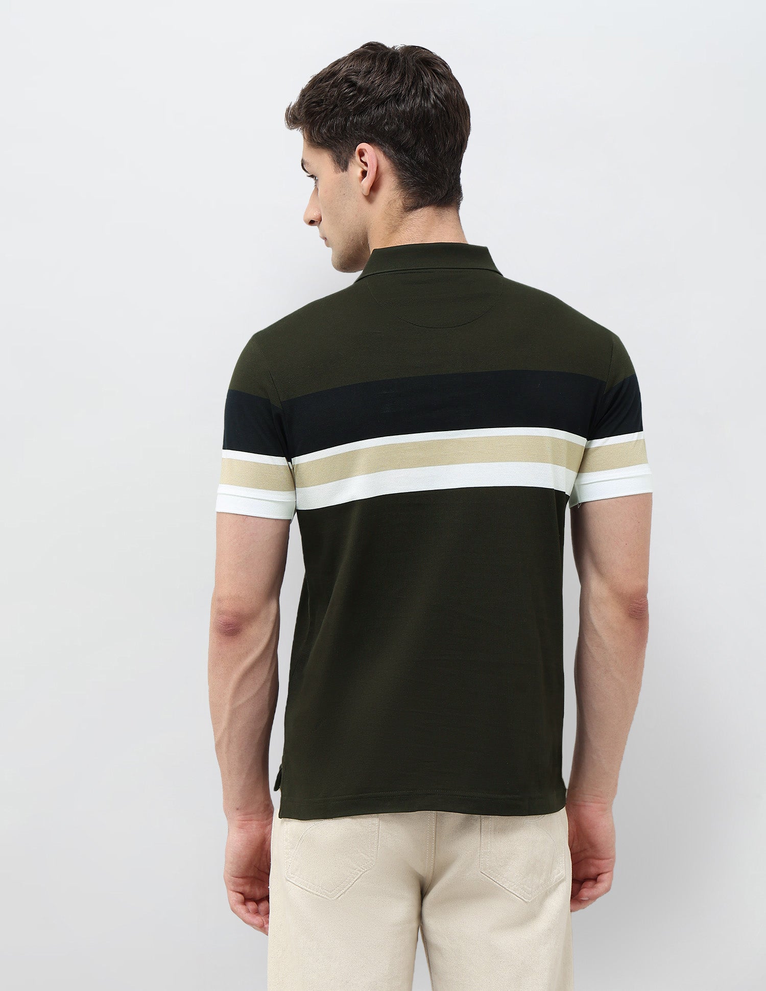 Colourblocked Slim Fit Polo Shirt Olive - U.S. POLO ASSN. | Large
