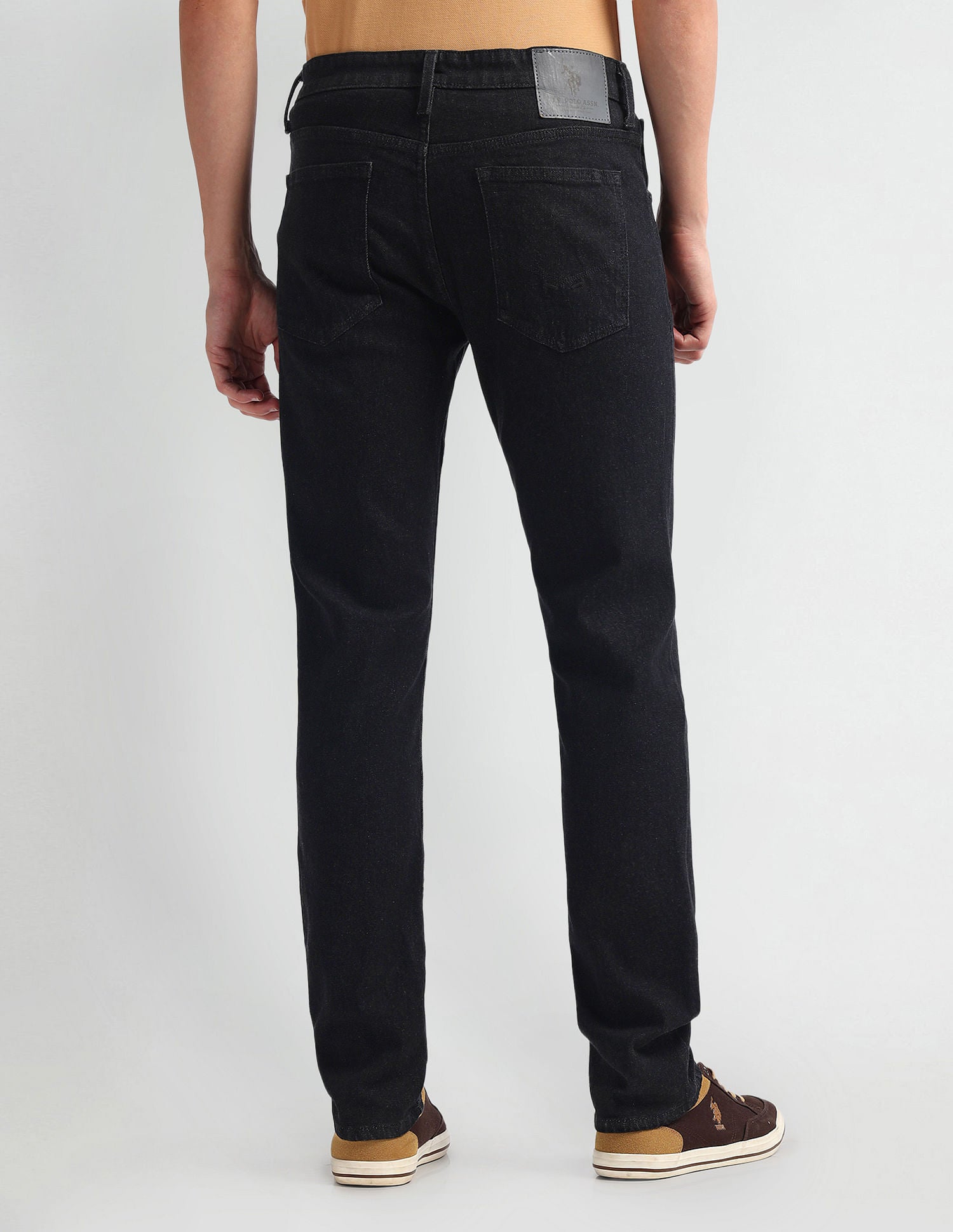 Brandon Slim Tapered Fit Black Jeans Black - U.S. Polo Assn. India | Large