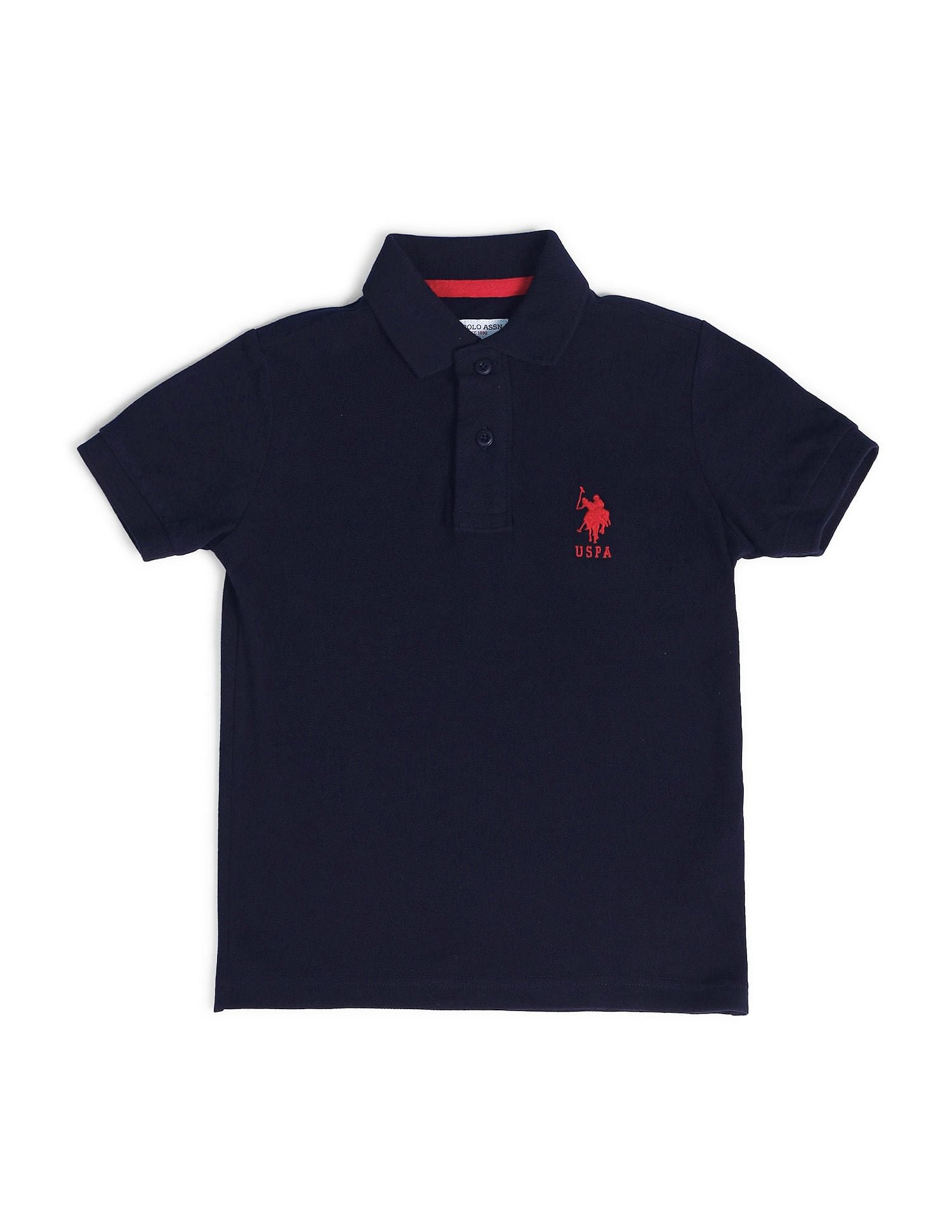 Boys Solid Polo Shirt Navy - U.S. Polo Assn. India | Large