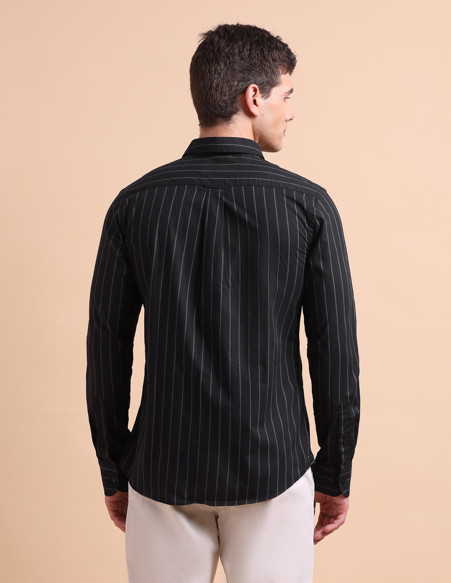 Vertical Striped Tailored Fit Shirt Black - U.S. POLO ASSN. | Large