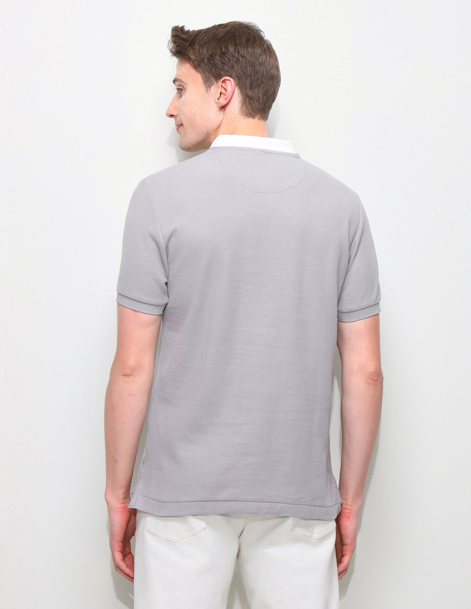 Brand Embroidered Slim Fit Polo Shirt Grey - U.S. Polo Assn. India | Large