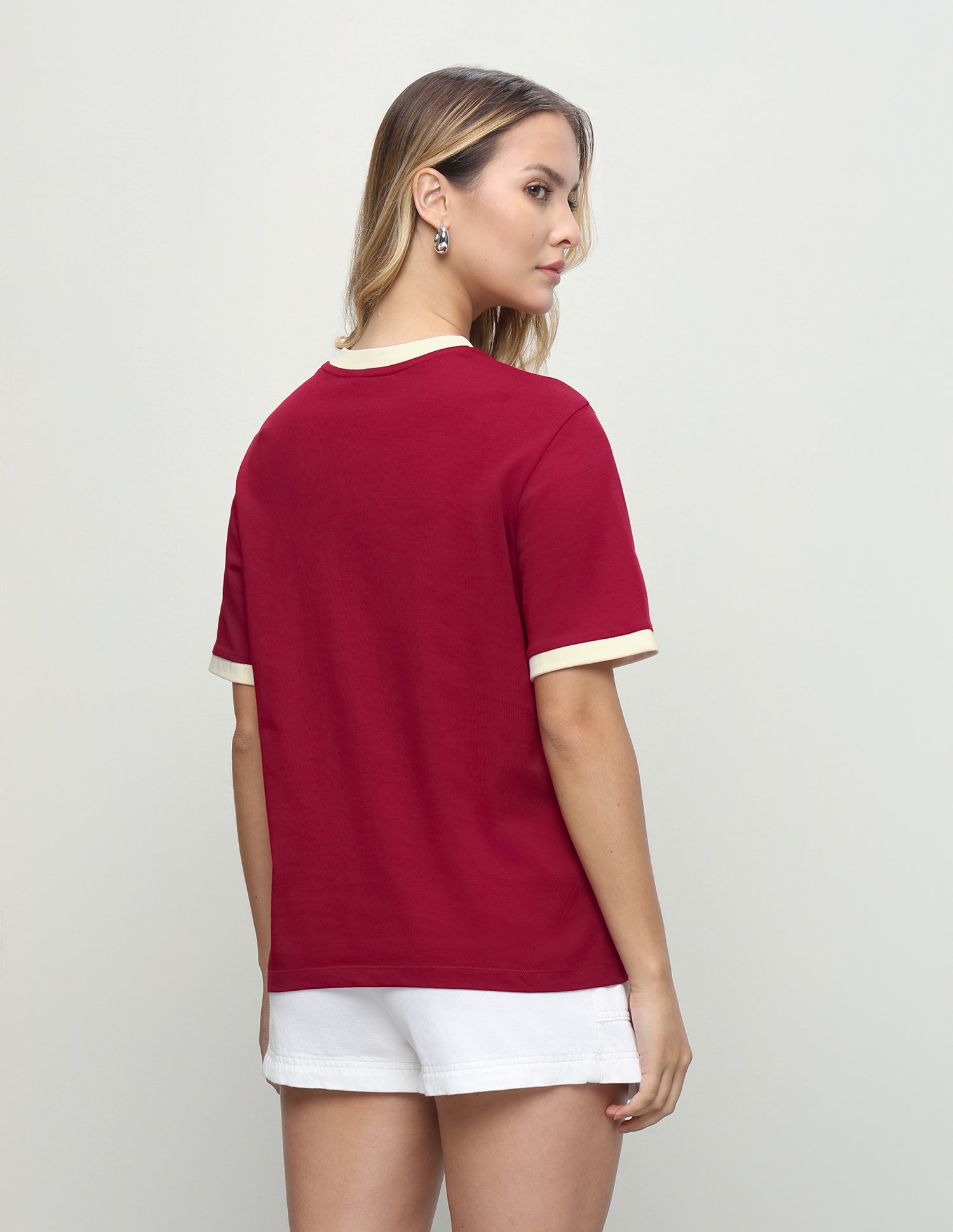 Typographic Brand Printed Boxy Fit T-Shirt Red - U.S. Polo Assn. India | Large