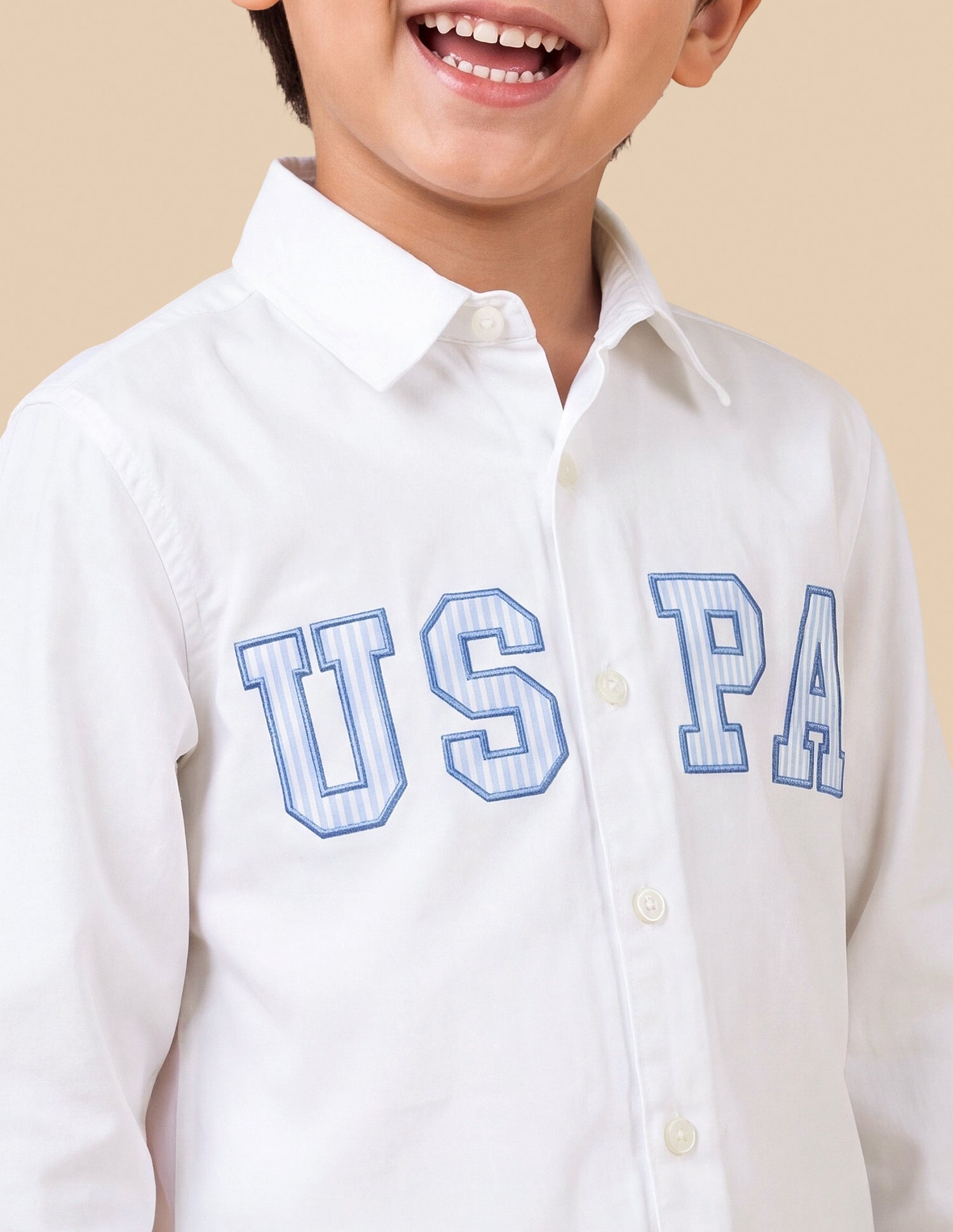 Brand Applique Oxford Shirt White - U.S. Polo Assn. India | Large