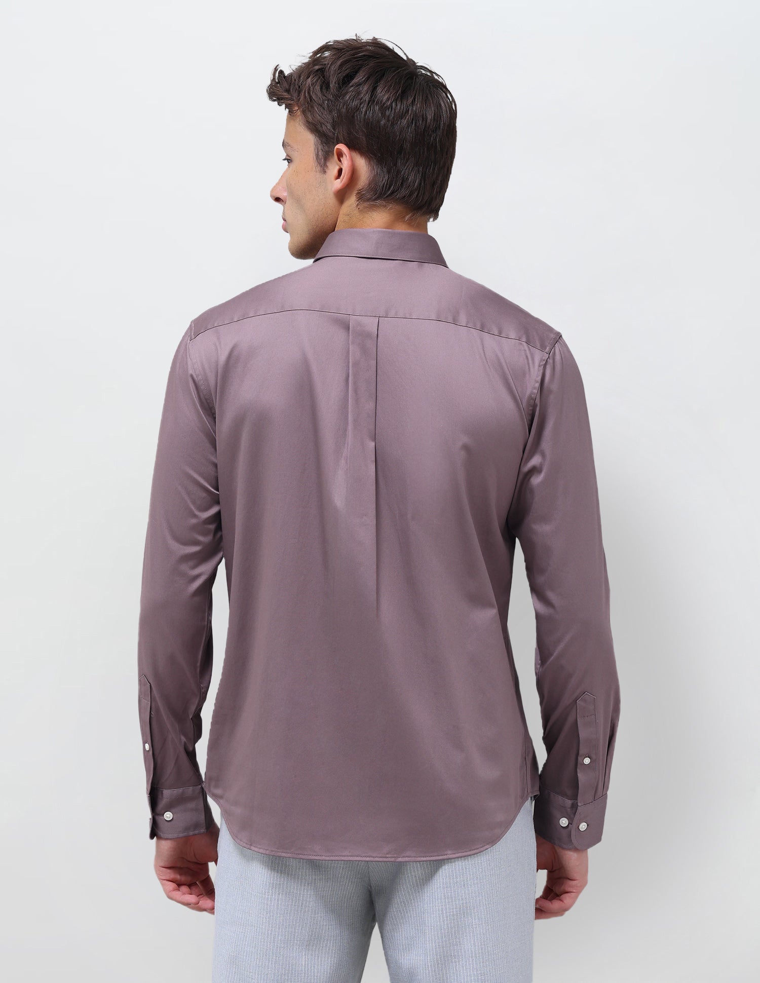 Tailored Fit Satin Shirt Mauve - U.S. Polo Assn. India | Large