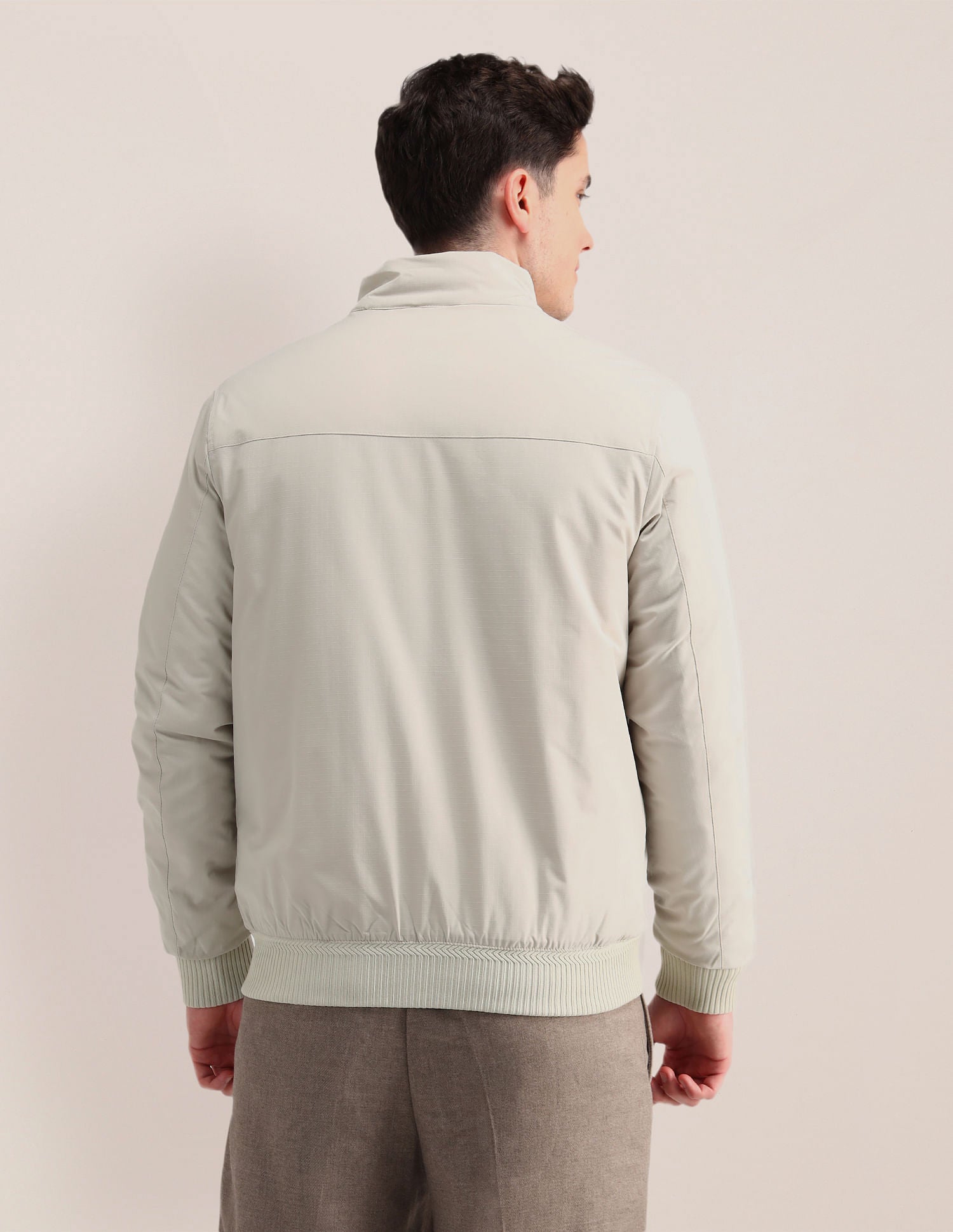 Regular Fit Solid Casual Jacket Off White - U.S. POLO ASSN. | Large