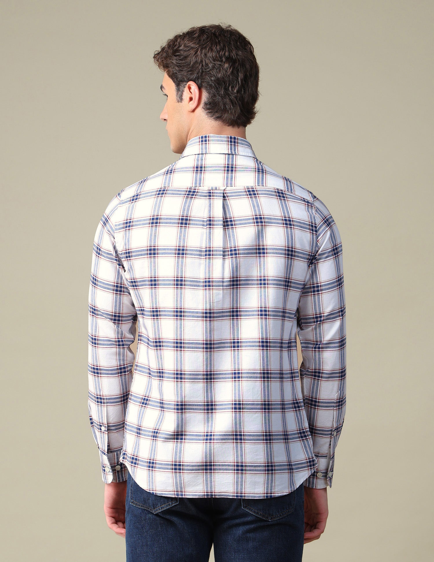 Tartan Checked Oxford Shirt White - U.S. Polo Assn. India | Large