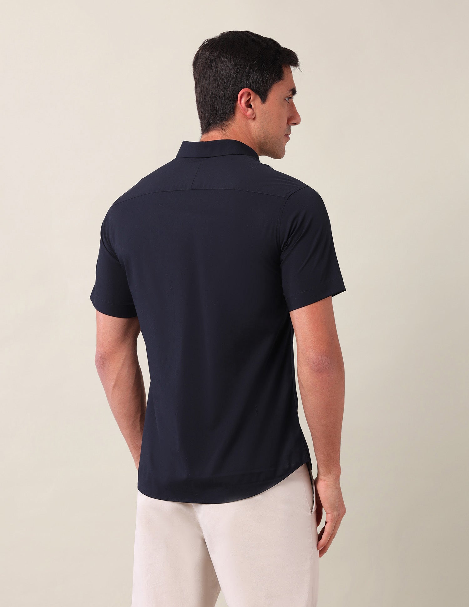 Solid Tailored Fit Shirt Navy - U.S. Polo Assn. India | Large