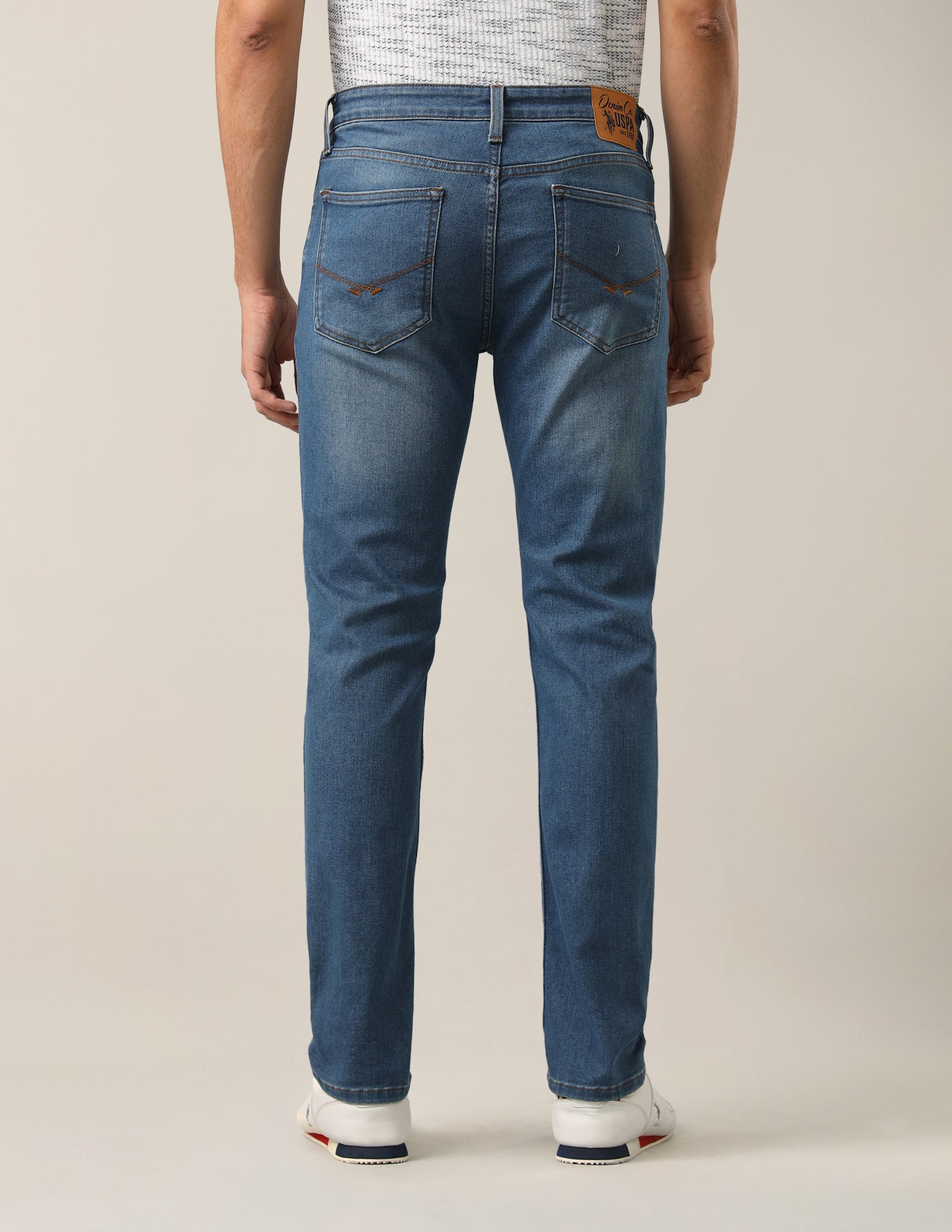 Brandon Slim-Tapered Fit Blue Jeans Dark Indigo - U.S. Polo Assn. India | Large