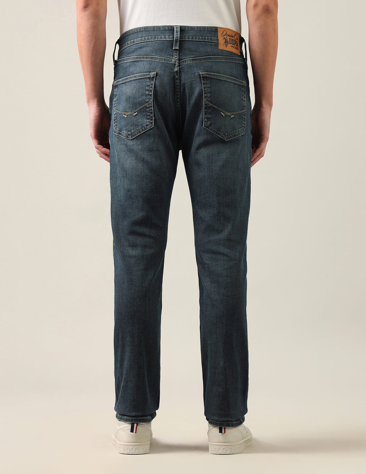 Harold Slim Straight Fit Blue Jeans Blue - U.S. Polo Assn. India | Large