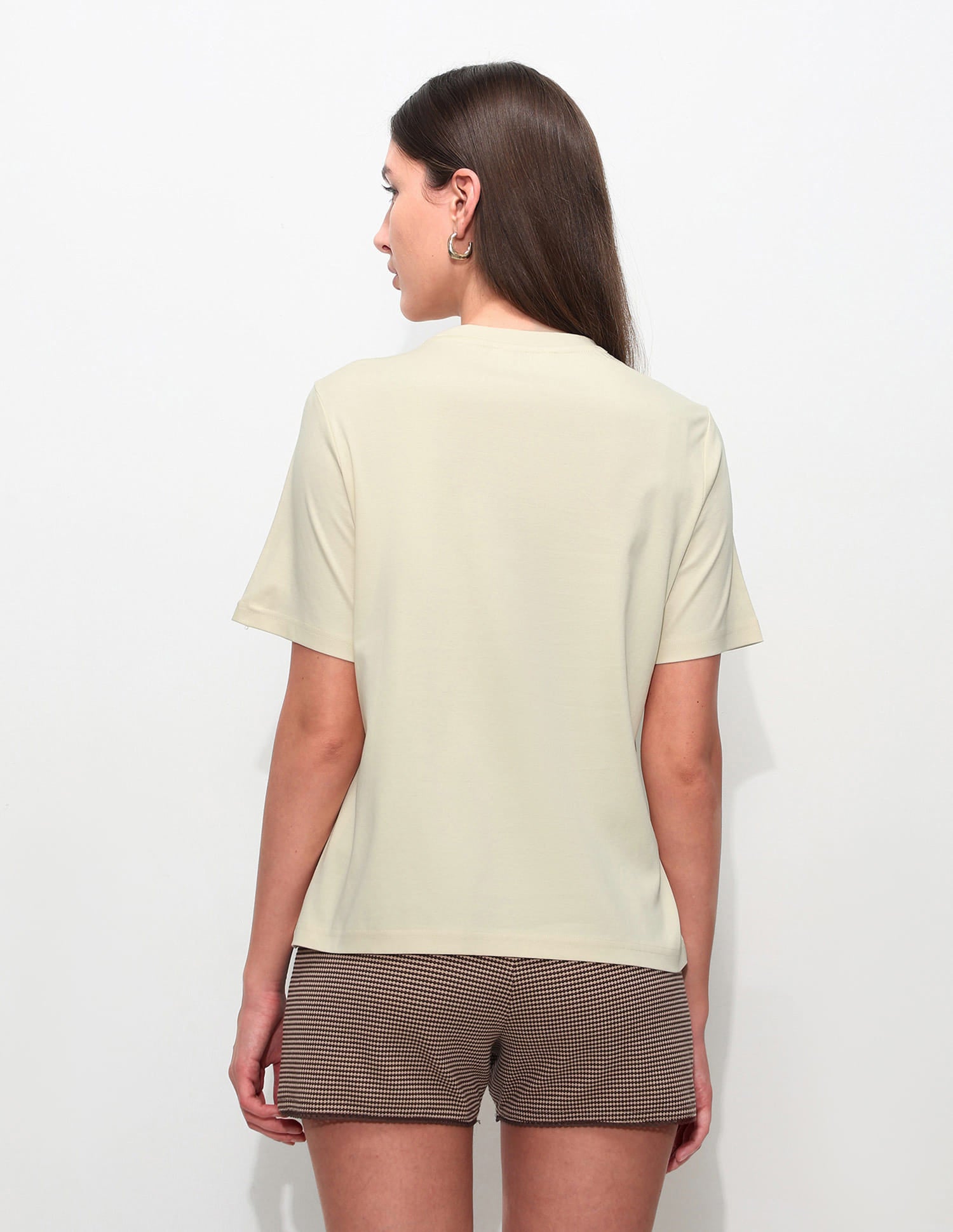Boxy Fit Brand Printed T-Shirt Ecru - U.S. Polo Assn. India | Large
