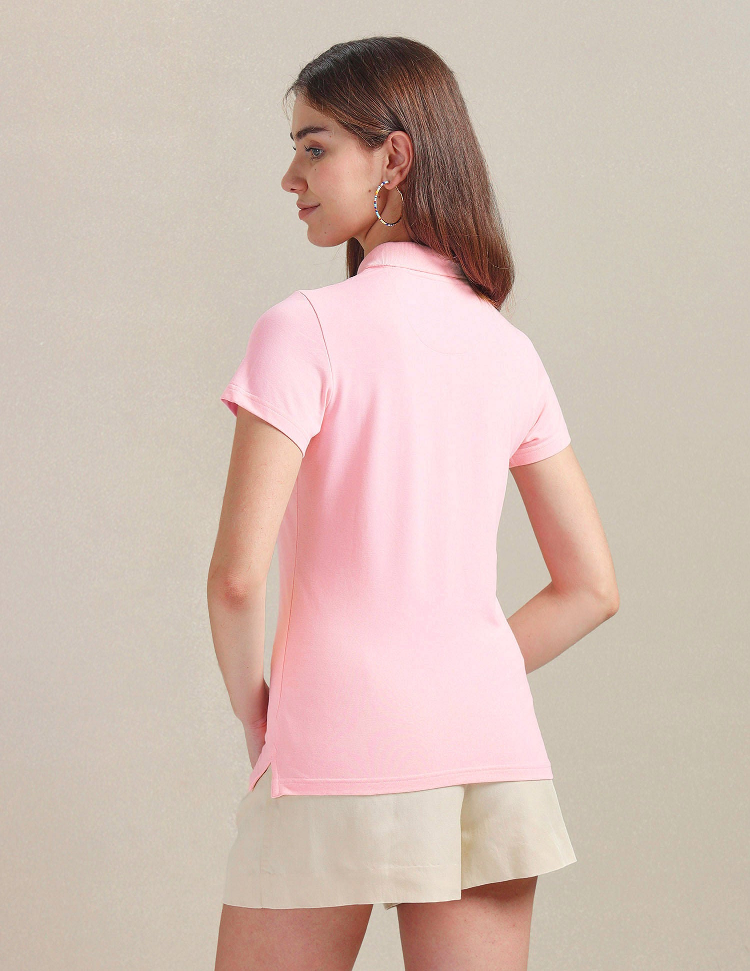 Rice Stitch Logo Polo Shirt Light Pink - U.S. POLO ASSN. | Large