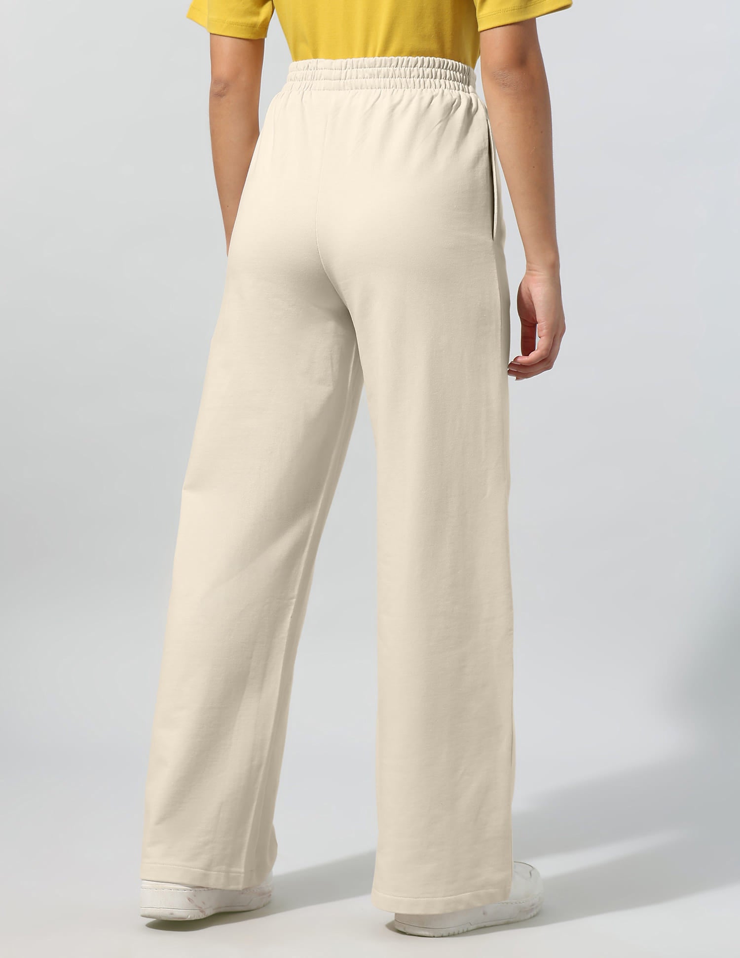 High Rise Wide Leg Trousers White - U.S. Polo Assn. India | Large