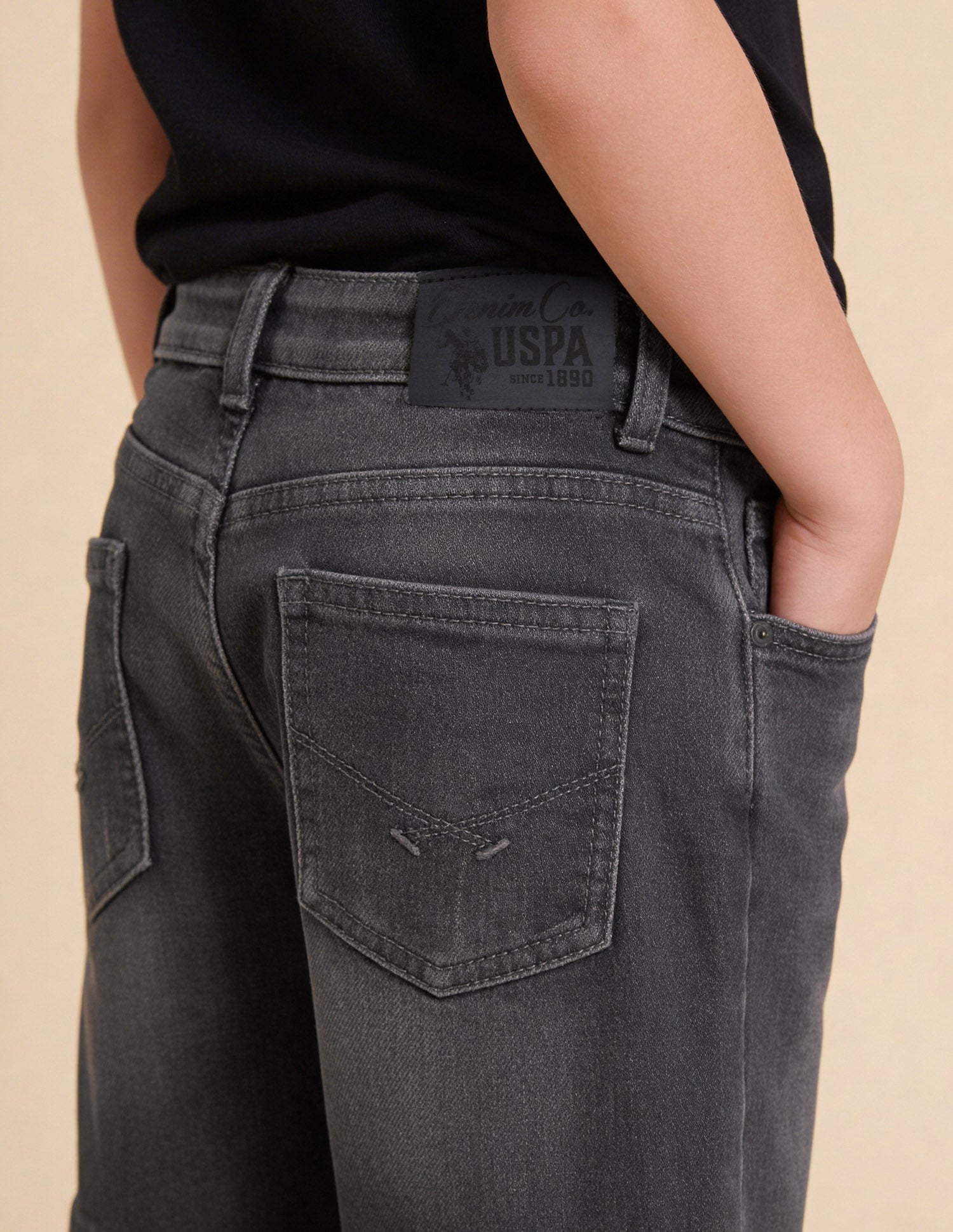 Mid Rise Regular Fit Denim Shorts Grey - U.S. Polo Assn. India | Large