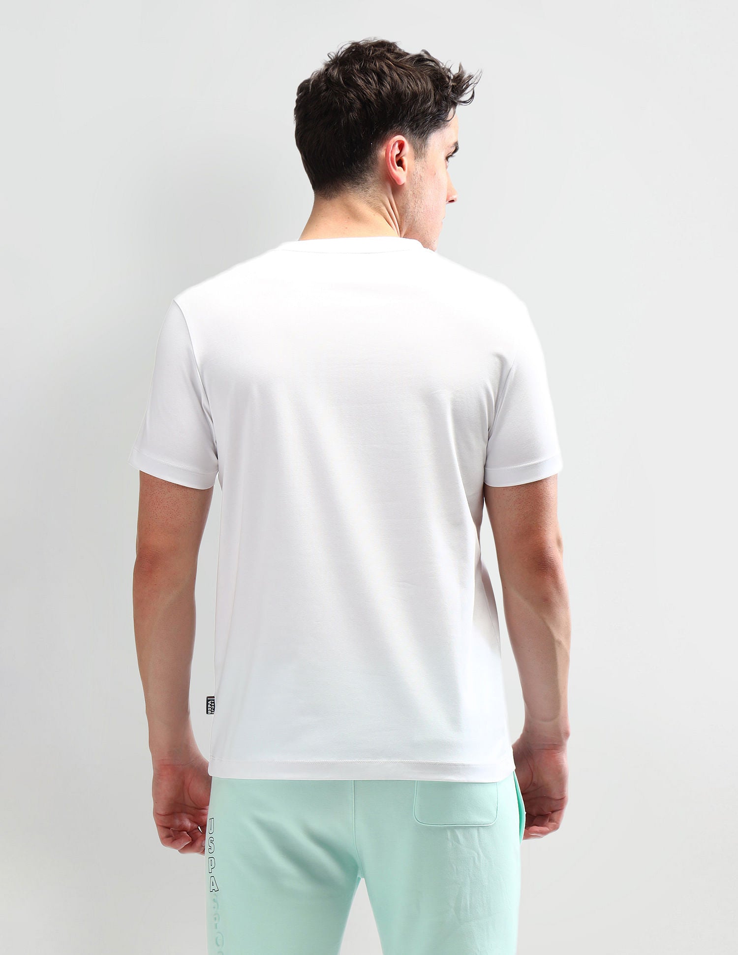 Slim Fit Solid T-Shirt White - U.S. Polo Assn. India | Large