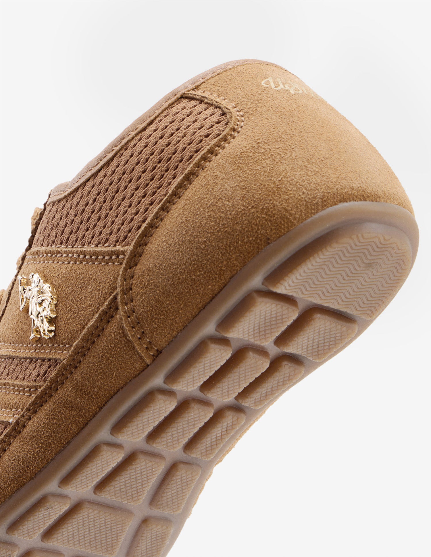 Textured Liorane Suede Sneakers Tan - U.S. Polo Assn. India | Large