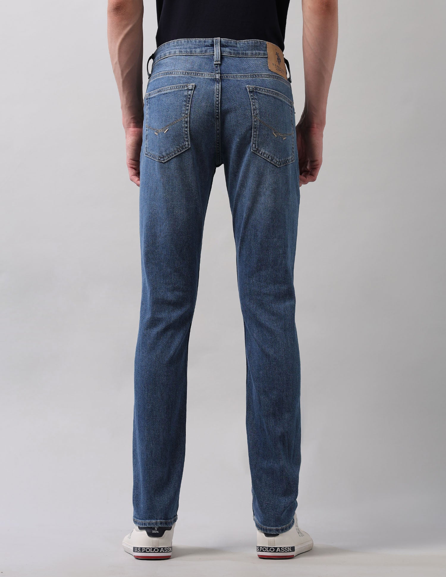 Brandon Slim Tapered Fit Blue Jeans Blue - U.S. POLO ASSN. | Large