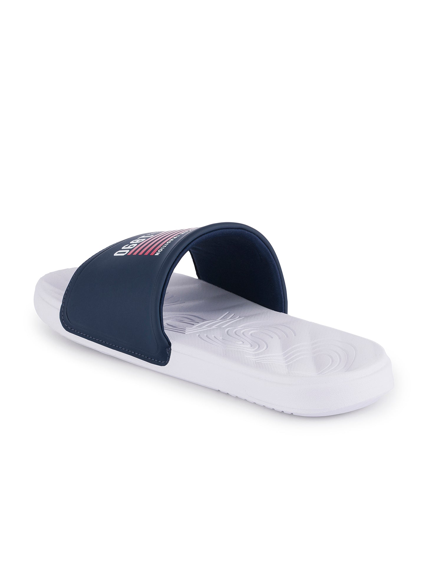 Men Brand Printed Axer Slippers White - U.S. Polo Assn. India | Large