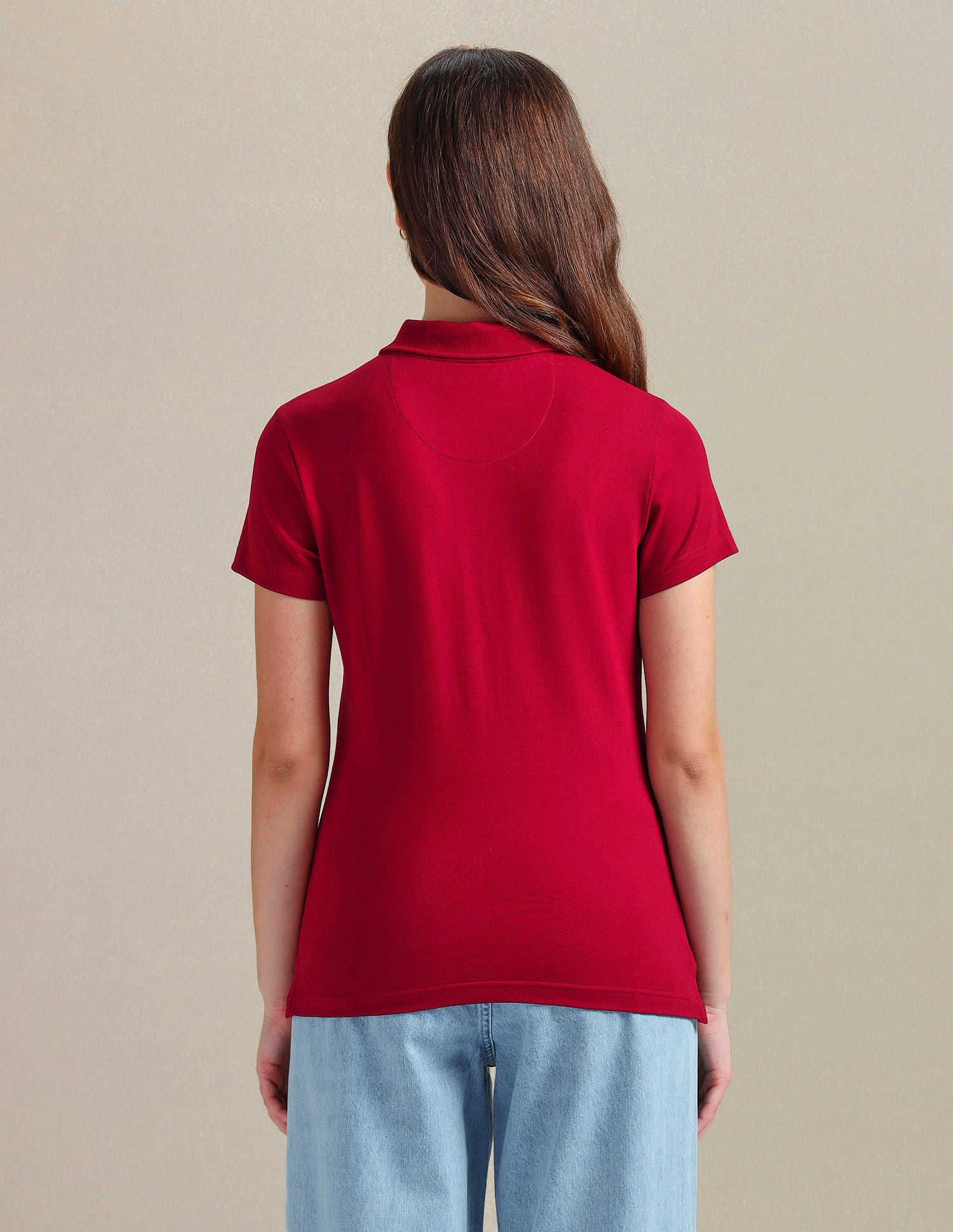 Rice Stitch Logo Polo Shirt Maroon - U.S. POLO ASSN. | Large