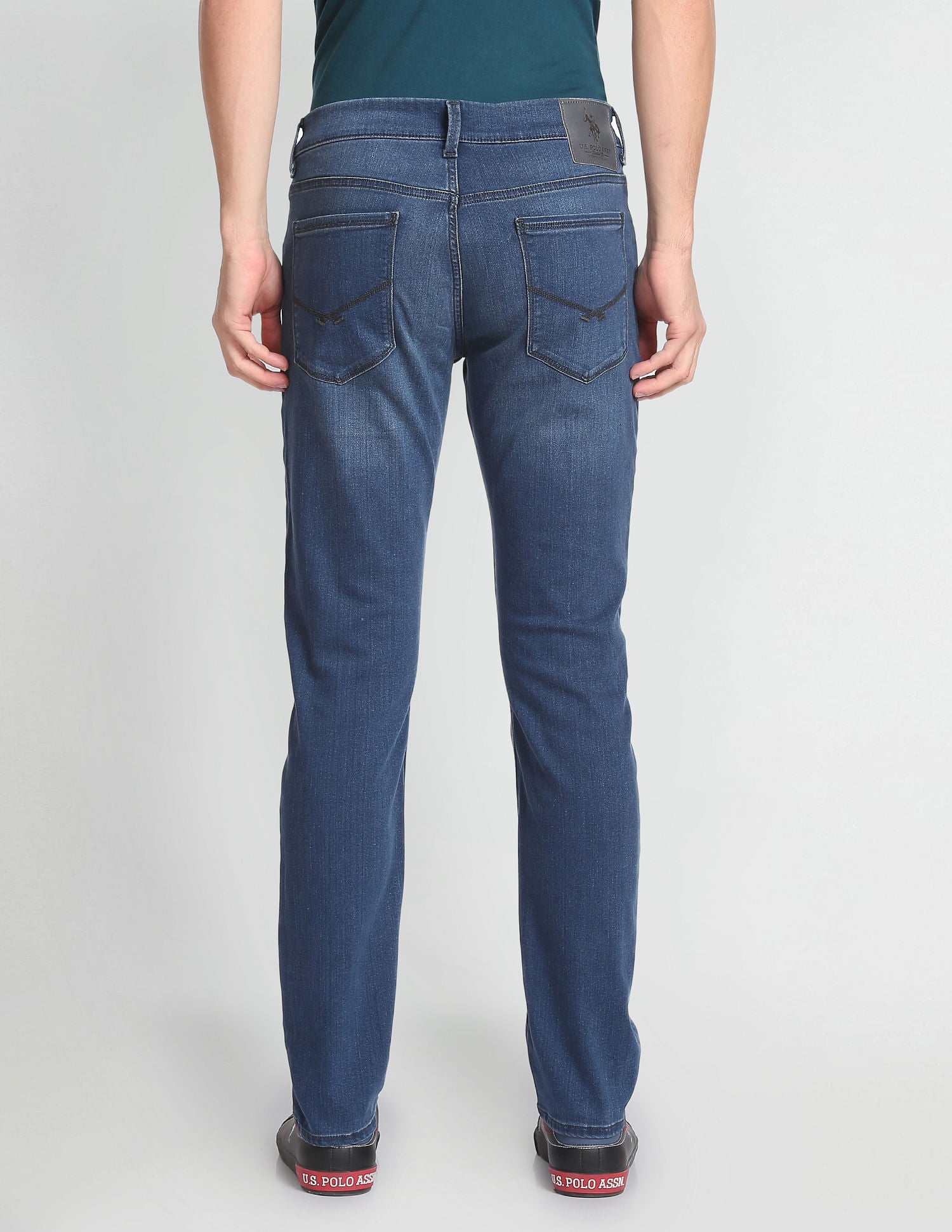 Brandon Slim Tapered Stone Wash Premium Jeans Blue - U.S. Polo Assn. India | Large