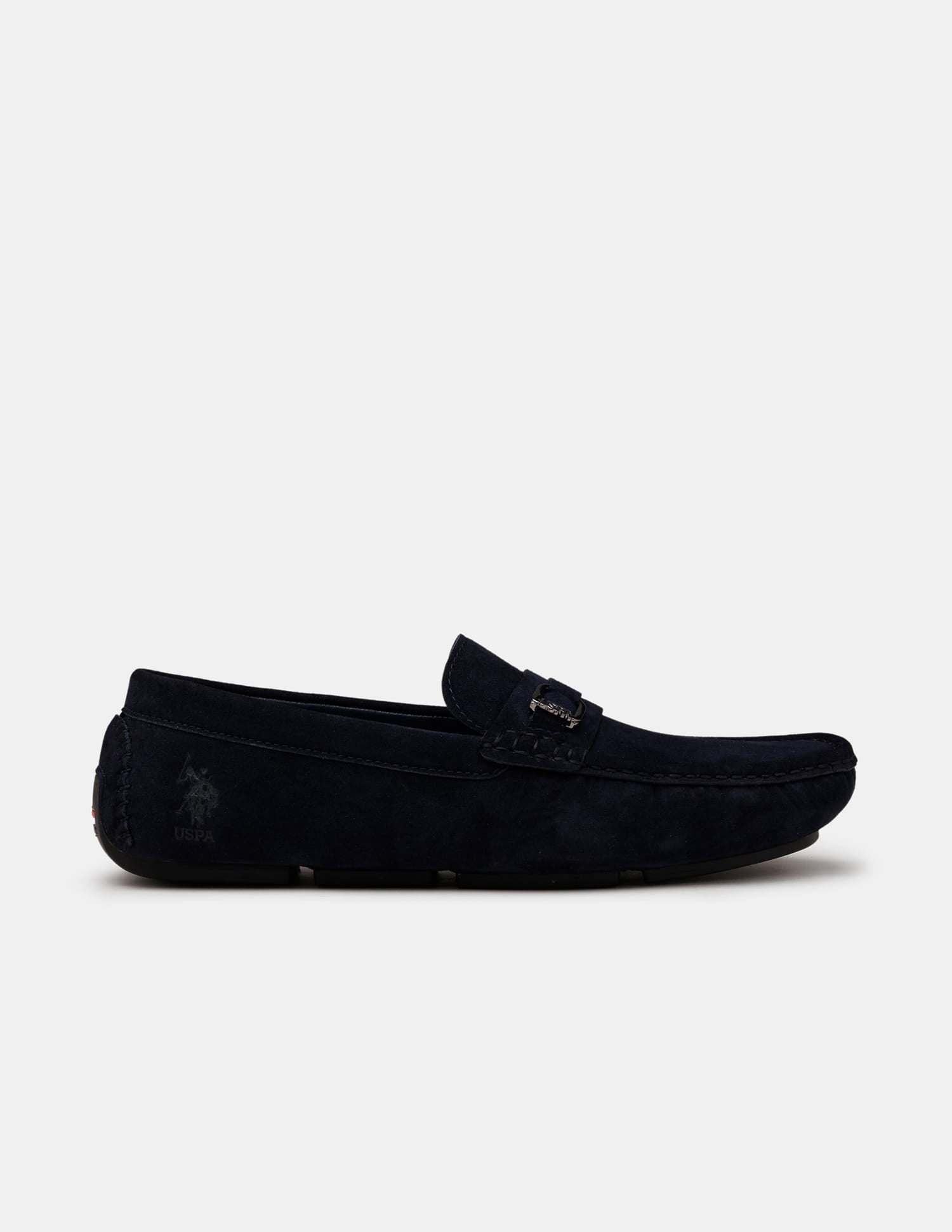 Men Ansel Slip-Ons Suede Loafers Navy - U.S. Polo Assn. India | Large