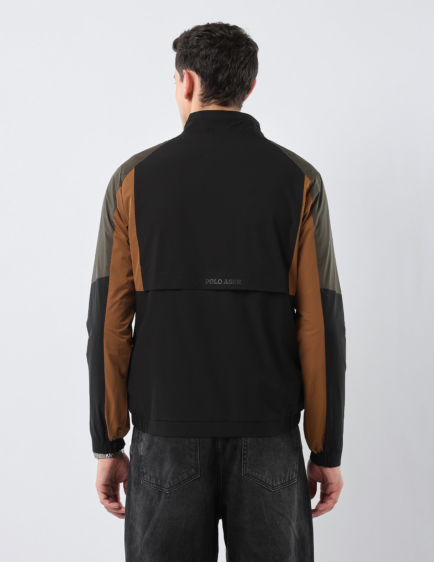 Colour Blocked Reversible Jacket Black - U.S. POLO ASSN. | Large