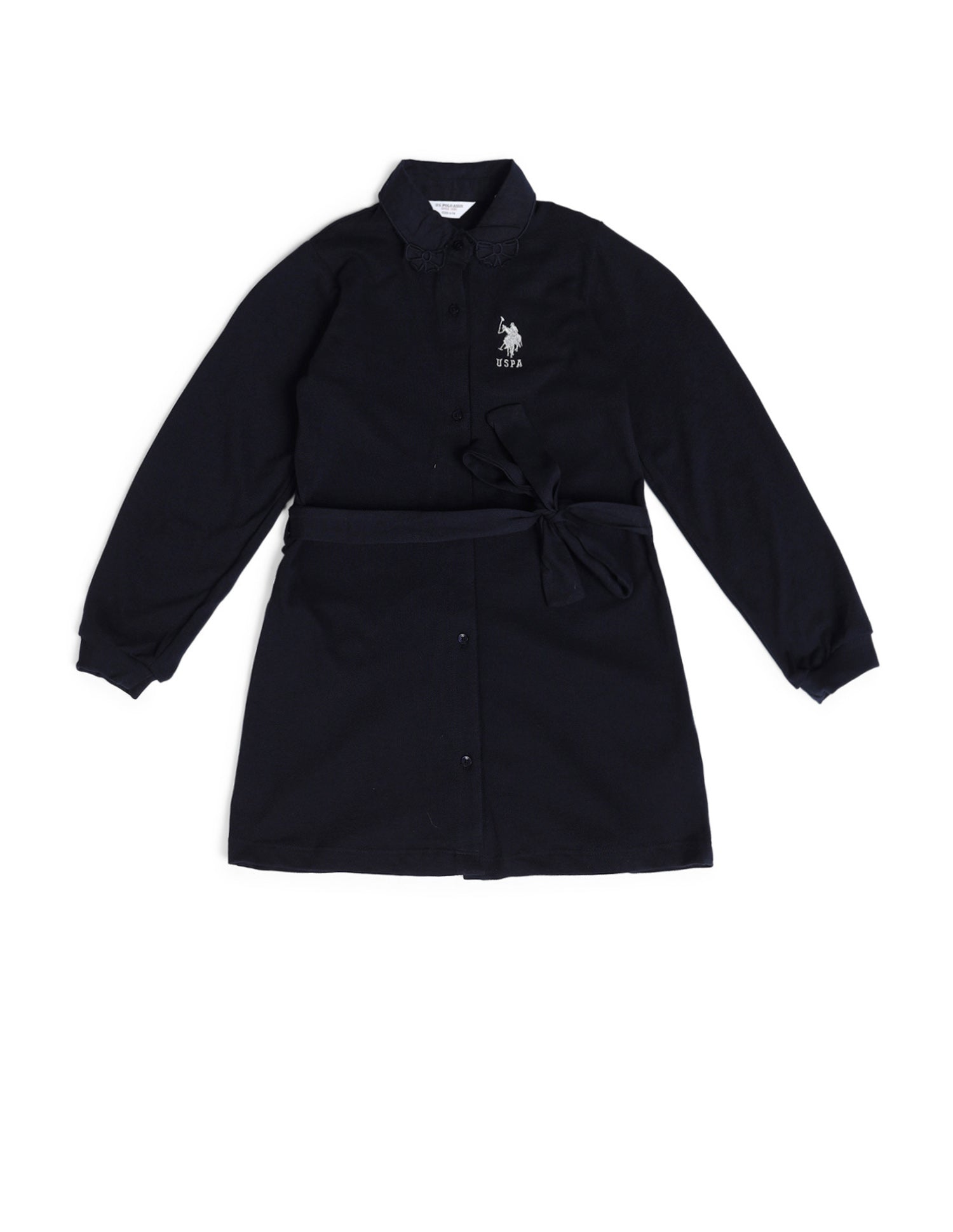 Girls Cotton Shirt Dress Navy - U.S. Polo Assn. India | Large
