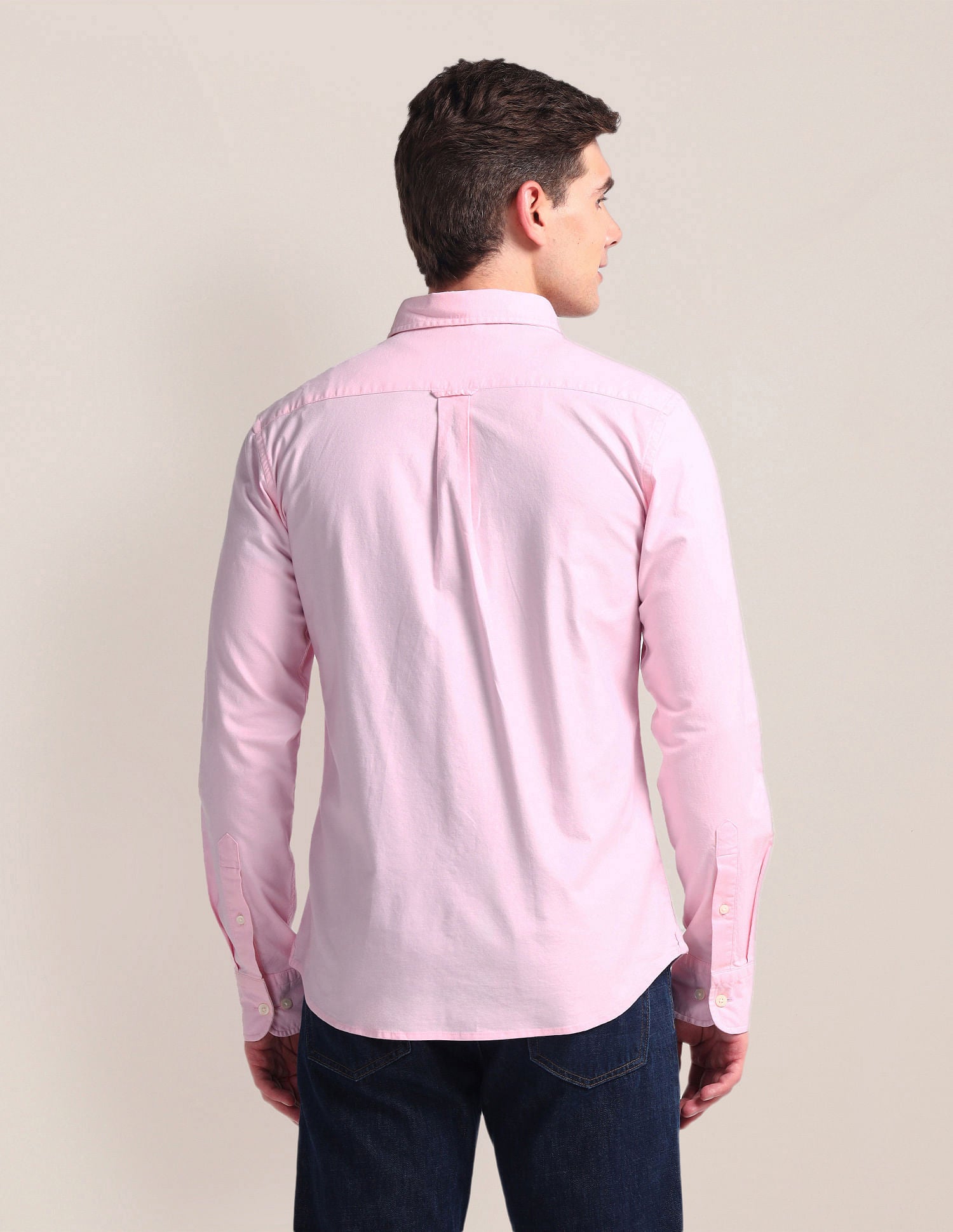 Solid Dobby Shirt Pink - U.S. Polo Assn. India | Large