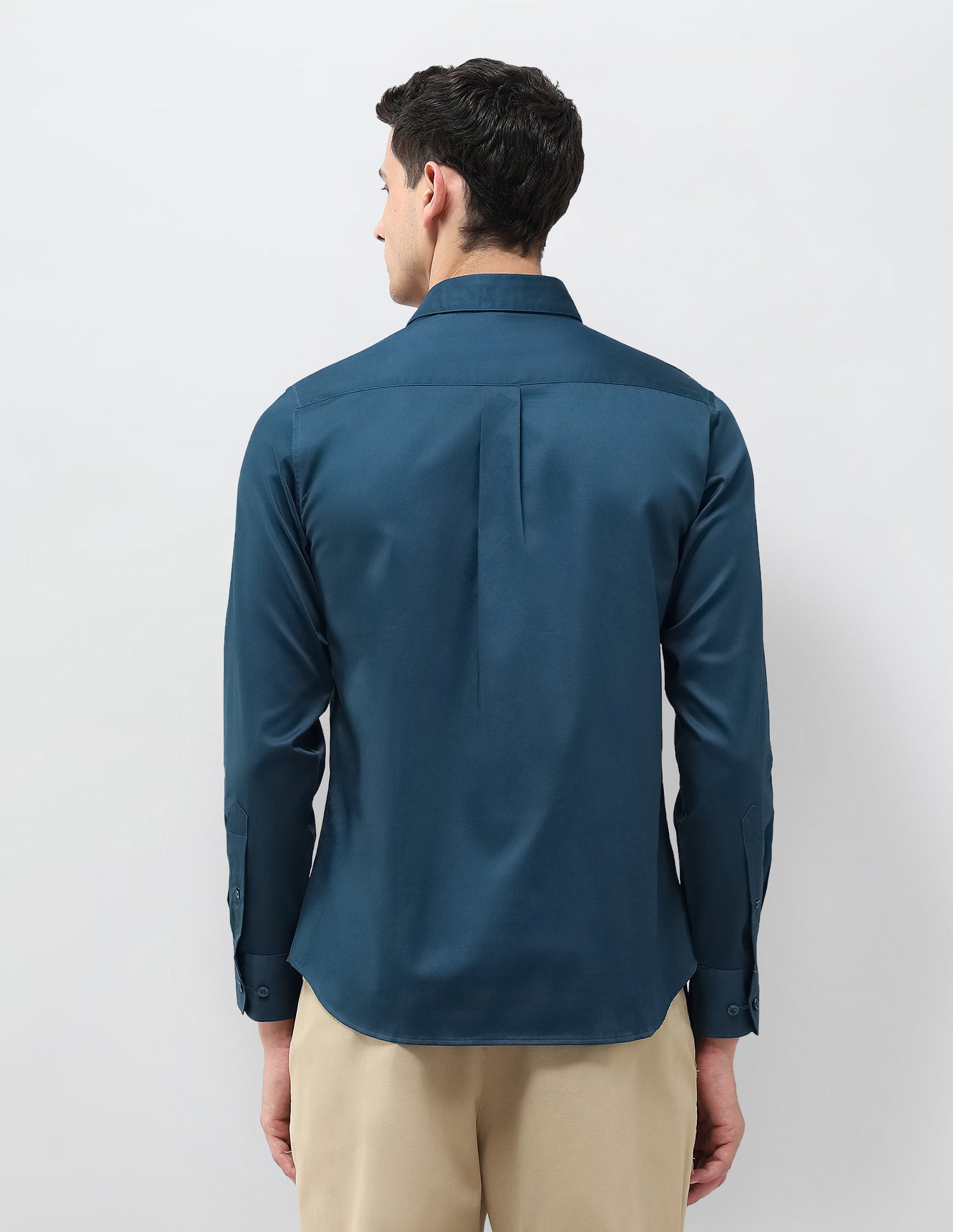 Tailored Fit Solid Shirt Teal - U.S. Polo Assn. India | Large