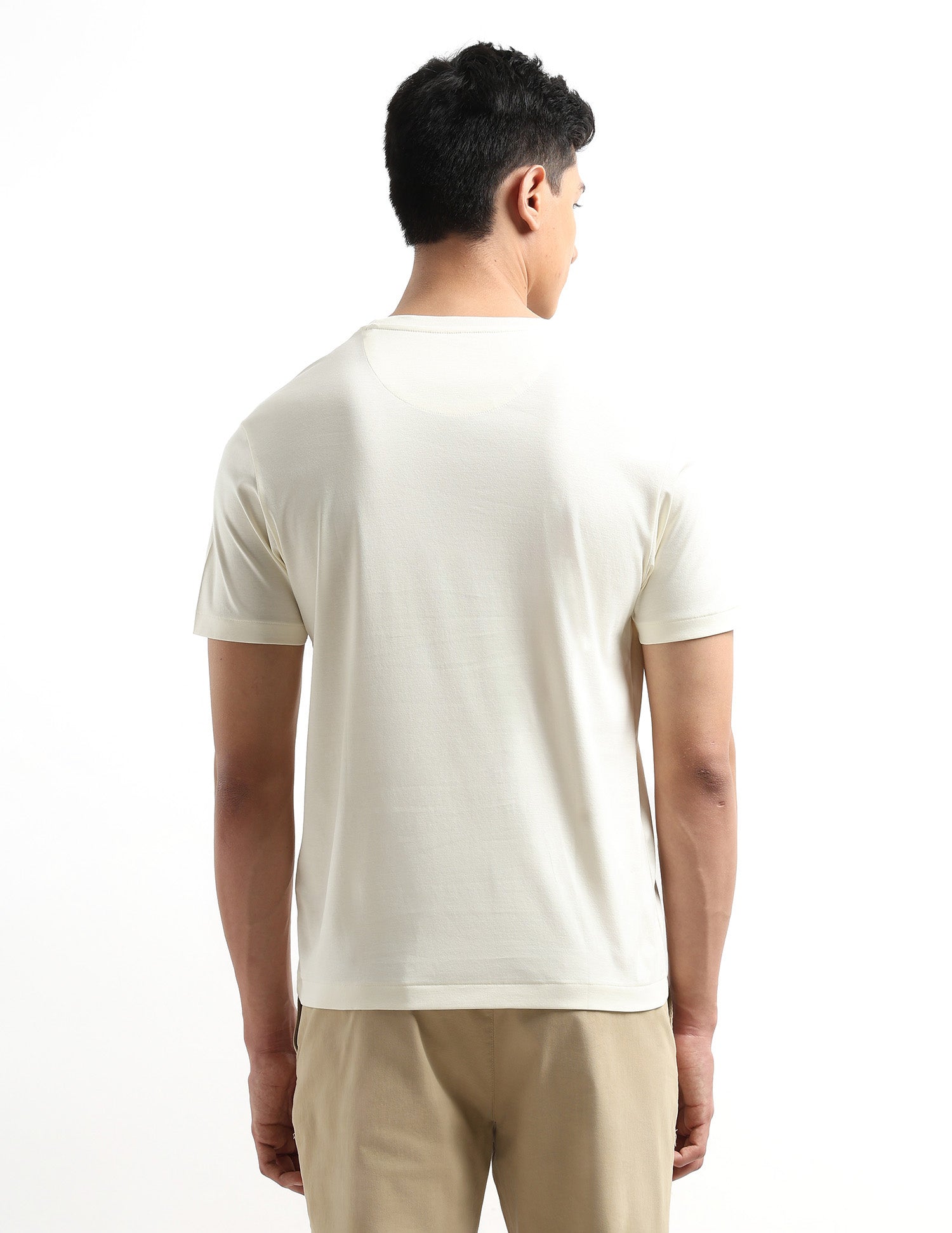 Regular Fit Solid T-shirt Beige - U.S. POLO ASSN. | Large