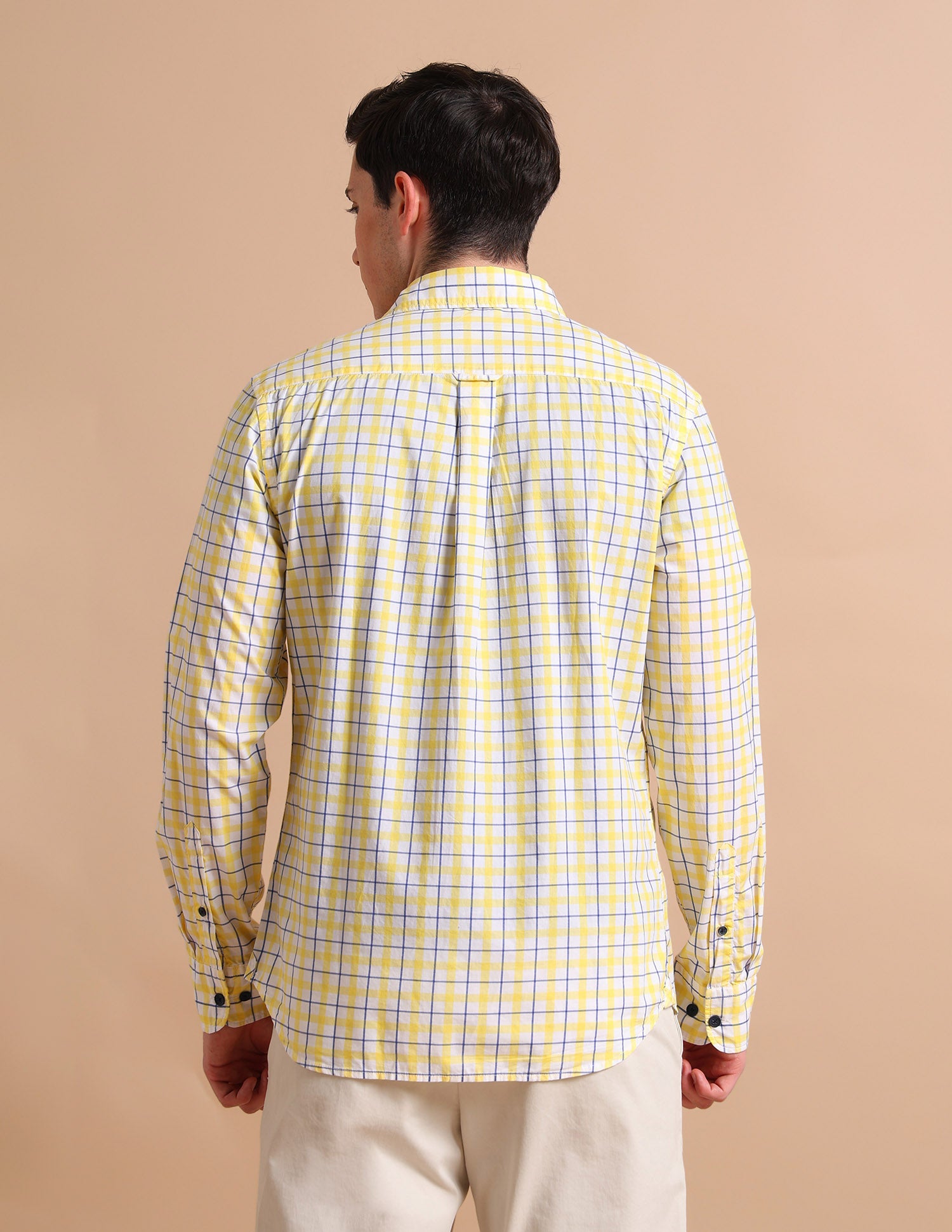 Twill Check Shirt Yellow - U.S. POLO ASSN. | Large