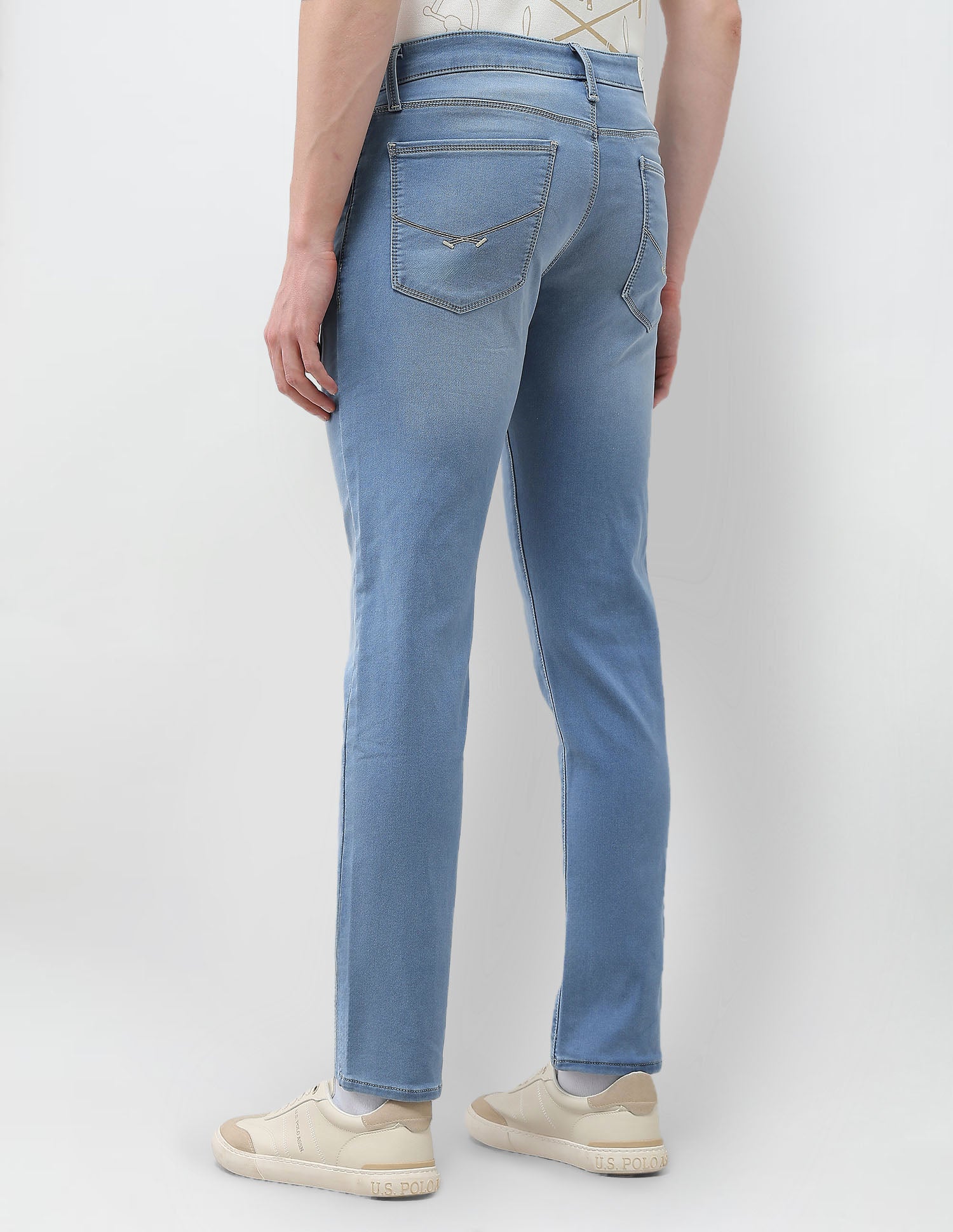 Mid Rise Brandon Slim-Tapered Fit Jeans Light Blue - U.S. Polo Assn. India | Large