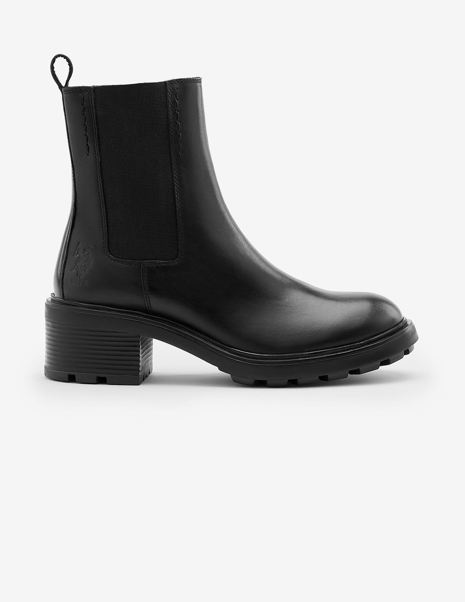 Mynta Leather Chelsea Boots Black - U.S. Polo Assn. India | Large