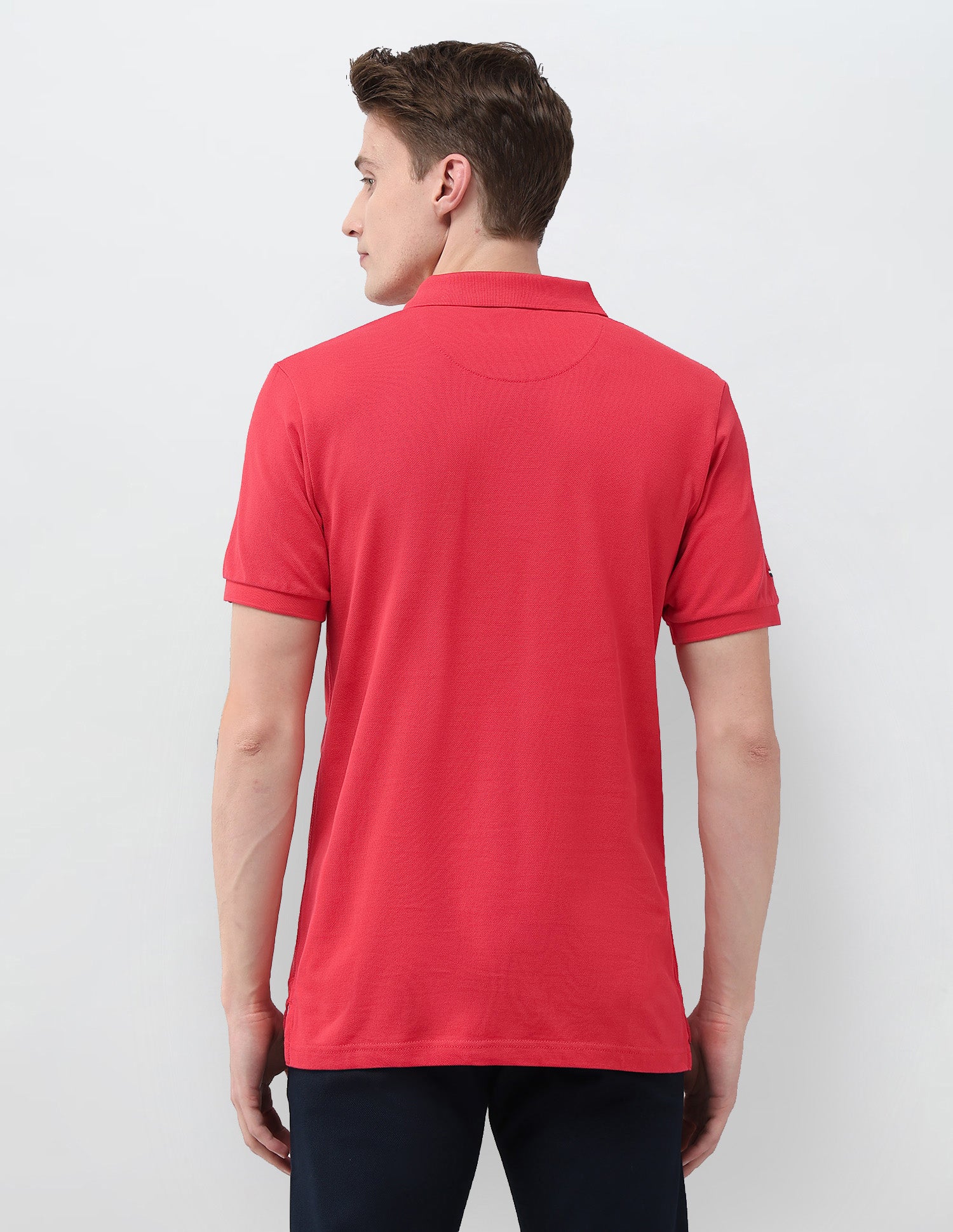 Solid Slim Fit Polo Shirt Dark Orange - U.S. Polo Assn. India | Large