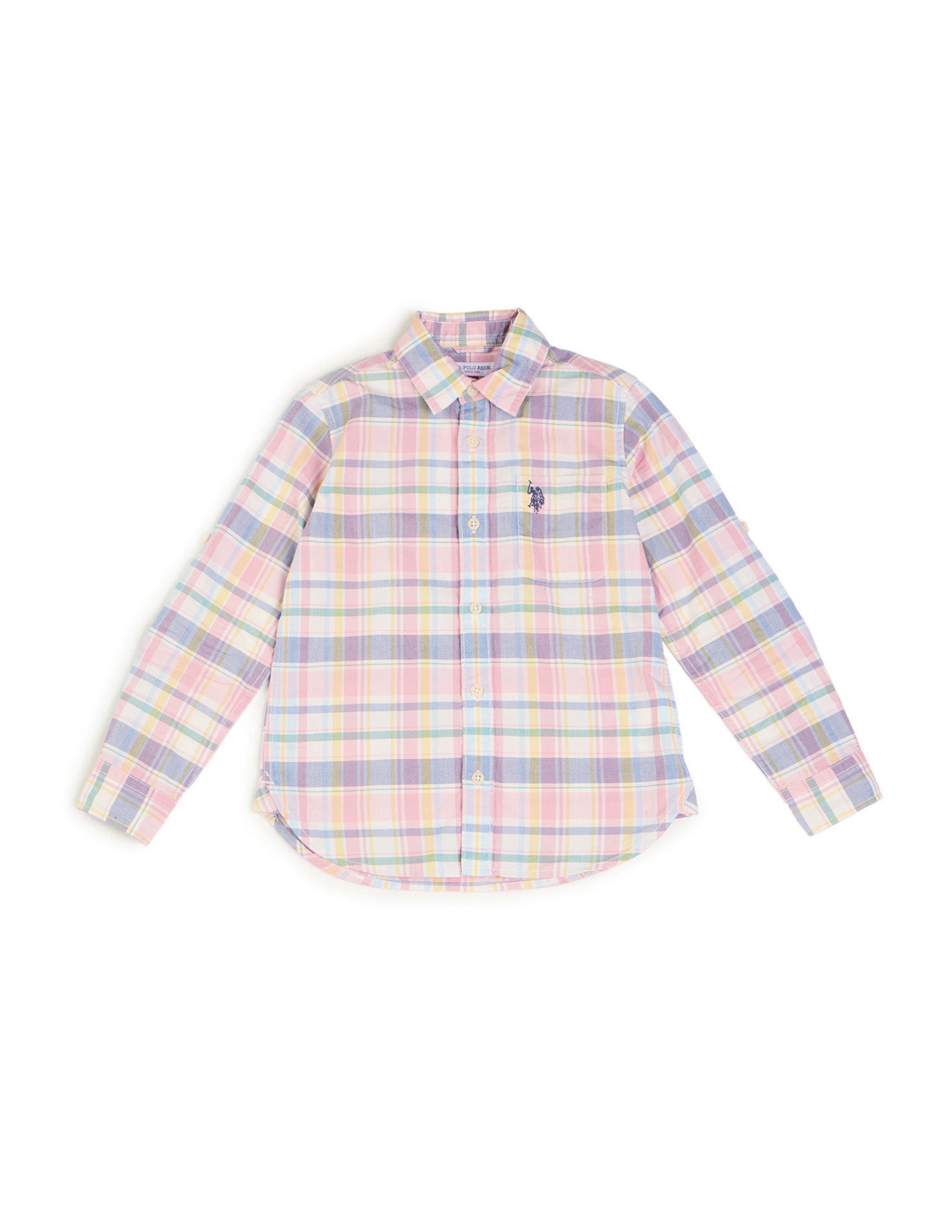 Boys Pure Cotton Regular Fit Shirt Pink - U.S. POLO ASSN. | Large