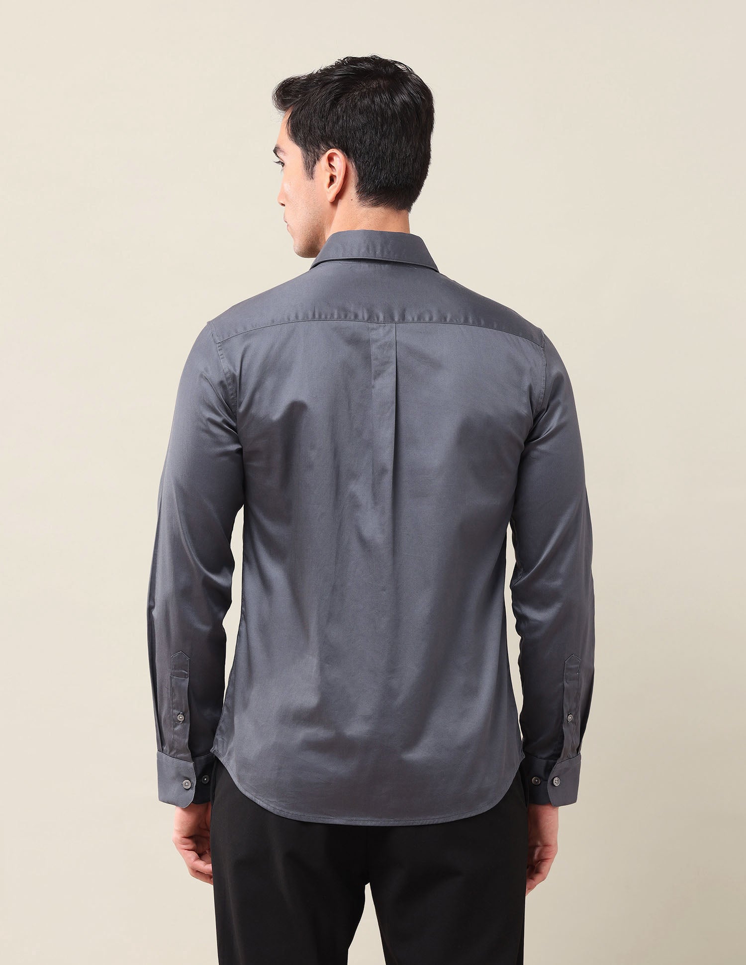 Solid Tailored Fit Shirt Dark Grey - U.S. POLO ASSN. | Large