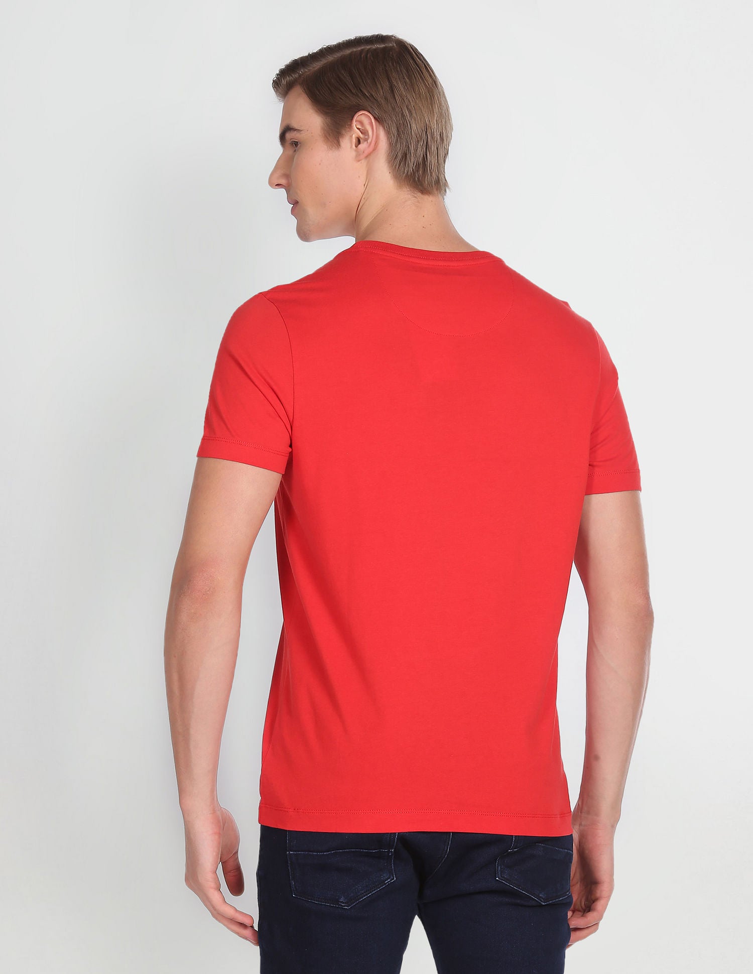 Graphic Print Cotton T-Shirt Red - U.S. Polo Assn. India | Large