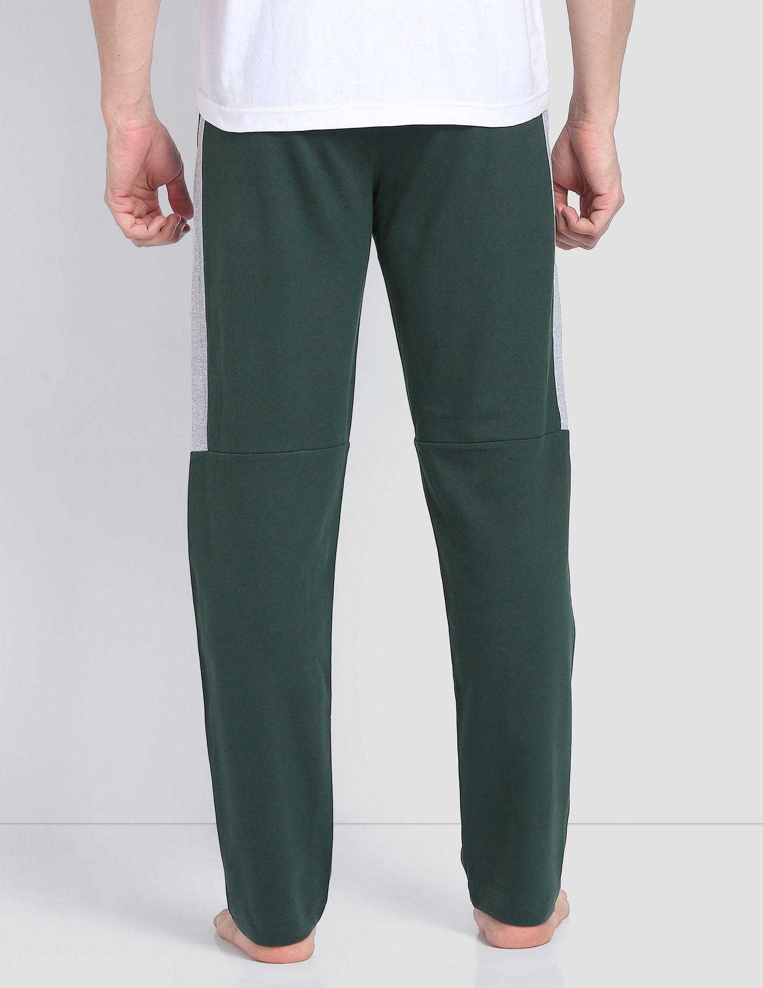 Men Mid Rise Cotton OR001 Track Pants Green - U.S. POLO ASSN. | Large