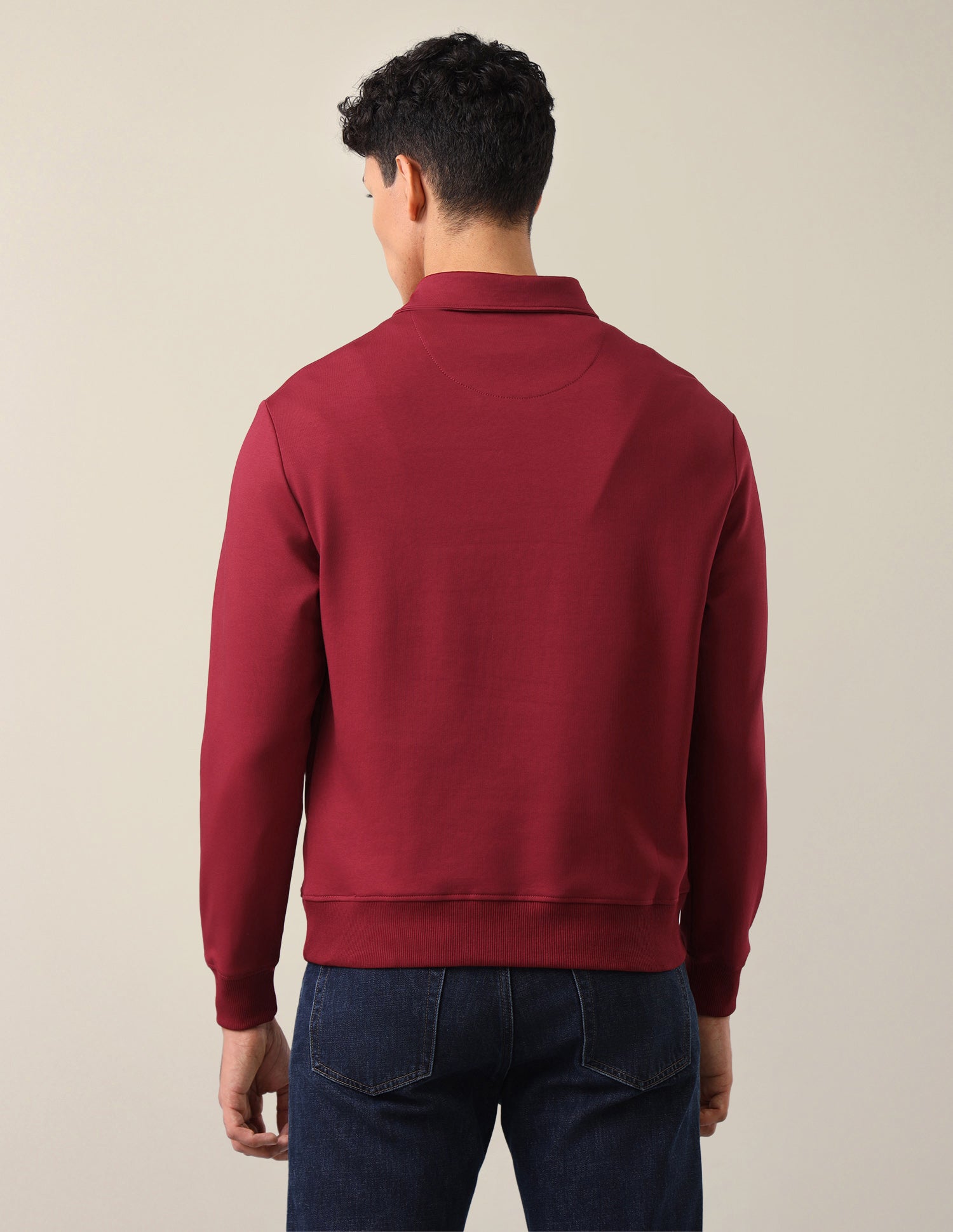 Brand Embroidered Slim Fit Sweatshirt Red - U.S. Polo Assn. India | Large