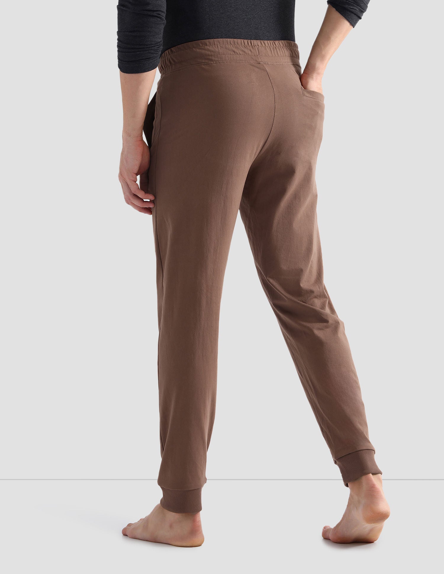 Solid Comfort Fit OJ006 Lounge Joggers - Pack Of 1 Beige - U.S. POLO ASSN. | Large