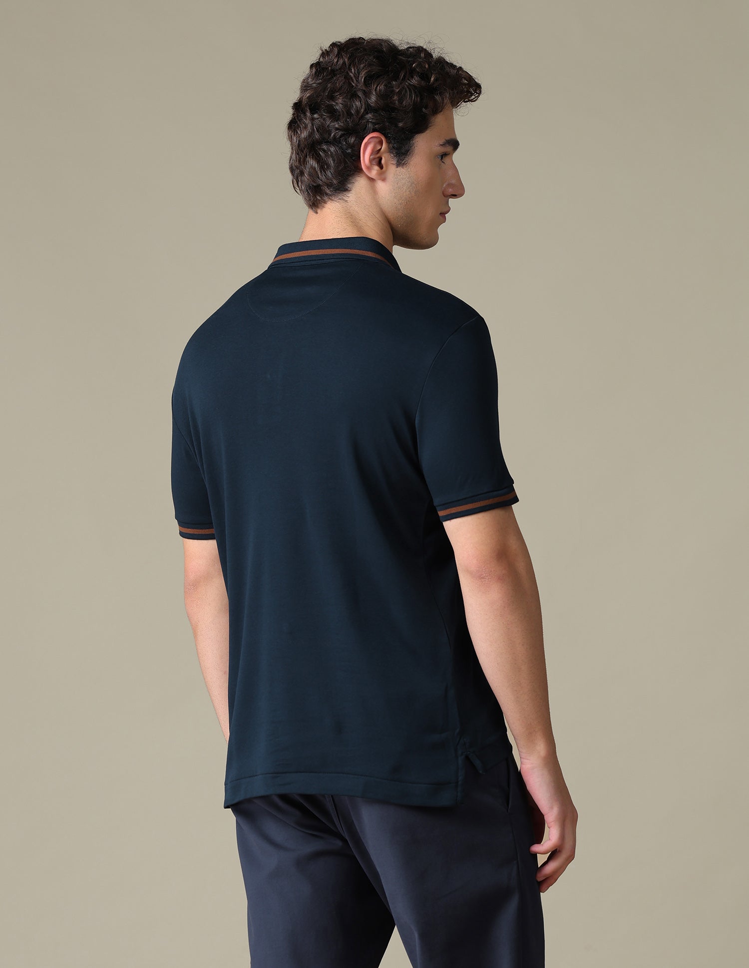 Solid Regular Fit Polo Shirt Navy - U.S. Polo Assn. India | Large