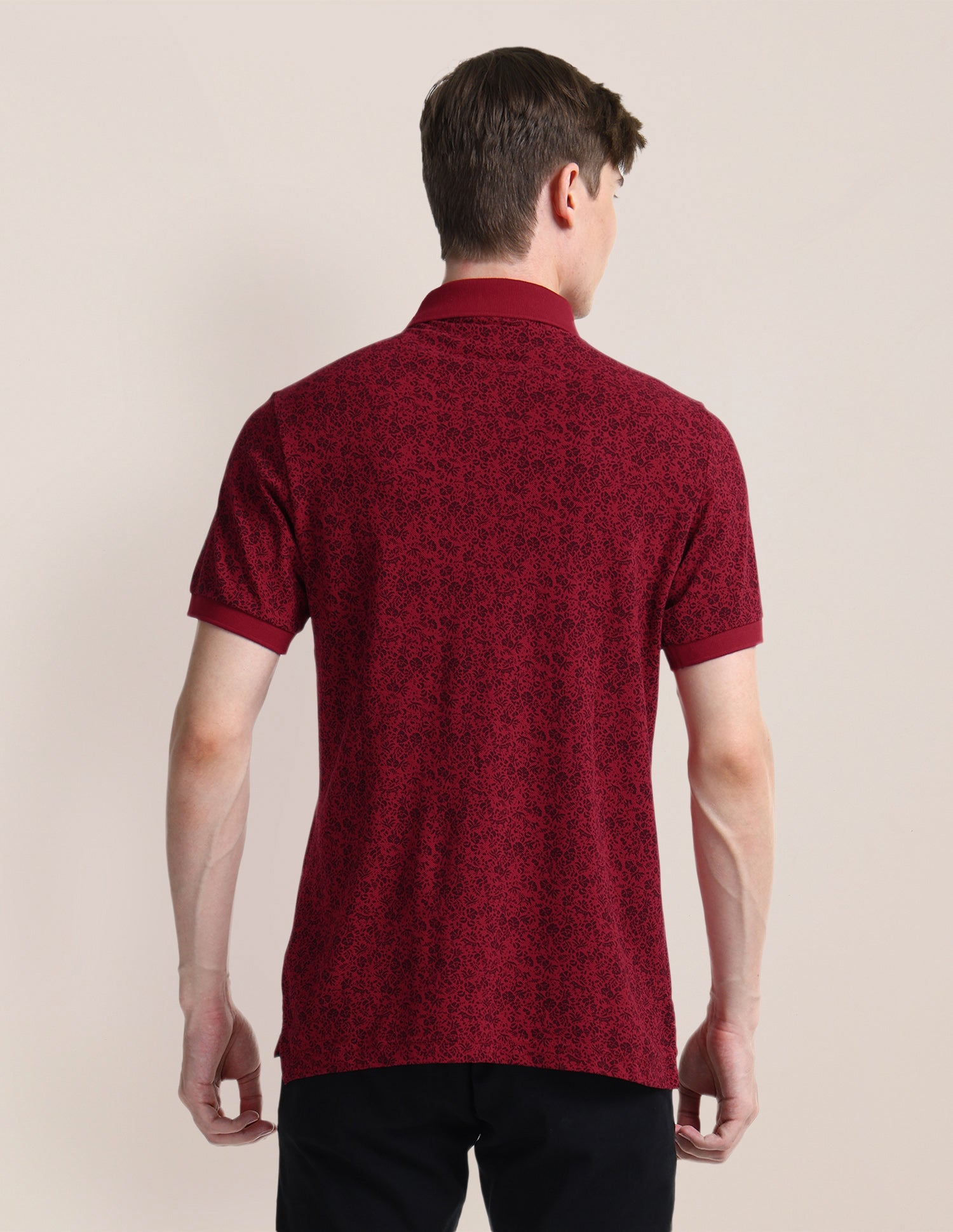 Floral Slim Fit Polo Shirt Red - U.S. POLO ASSN. | Large