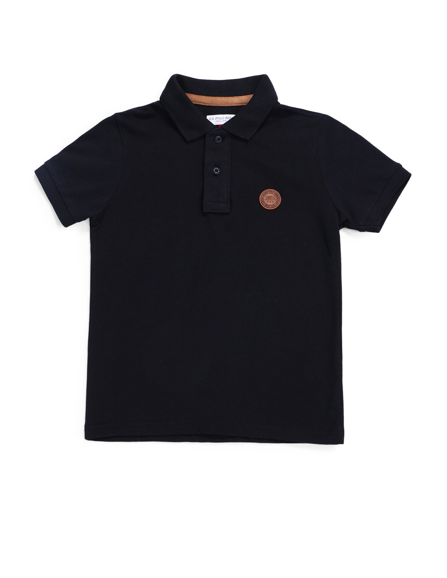 Boys Solid Regular Fit T-Shirt Black - U.S. POLO ASSN. | Large