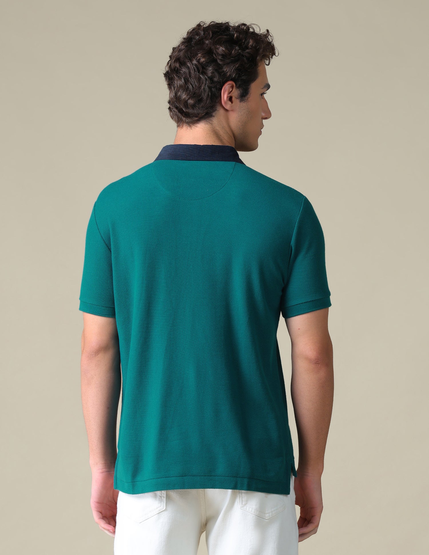 Regular Fit Solid Polo Shirt Teal - U.S. Polo Assn. India | Large