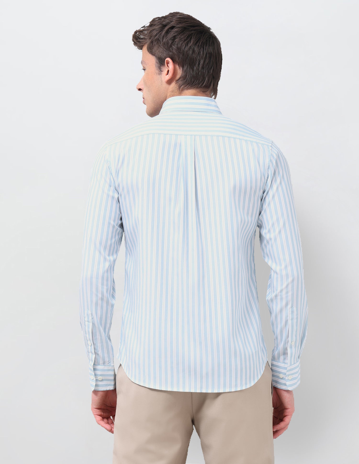 Vertical Striped Dobby Shirt Teal - U.S. Polo Assn. India | Large