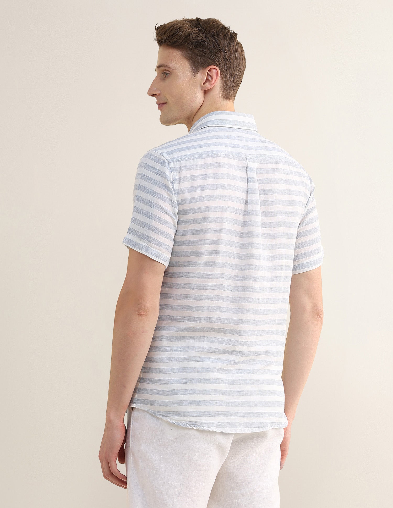 Horizontal Striped Regular Fit Shirt Teal - U.S. Polo Assn. India | Large