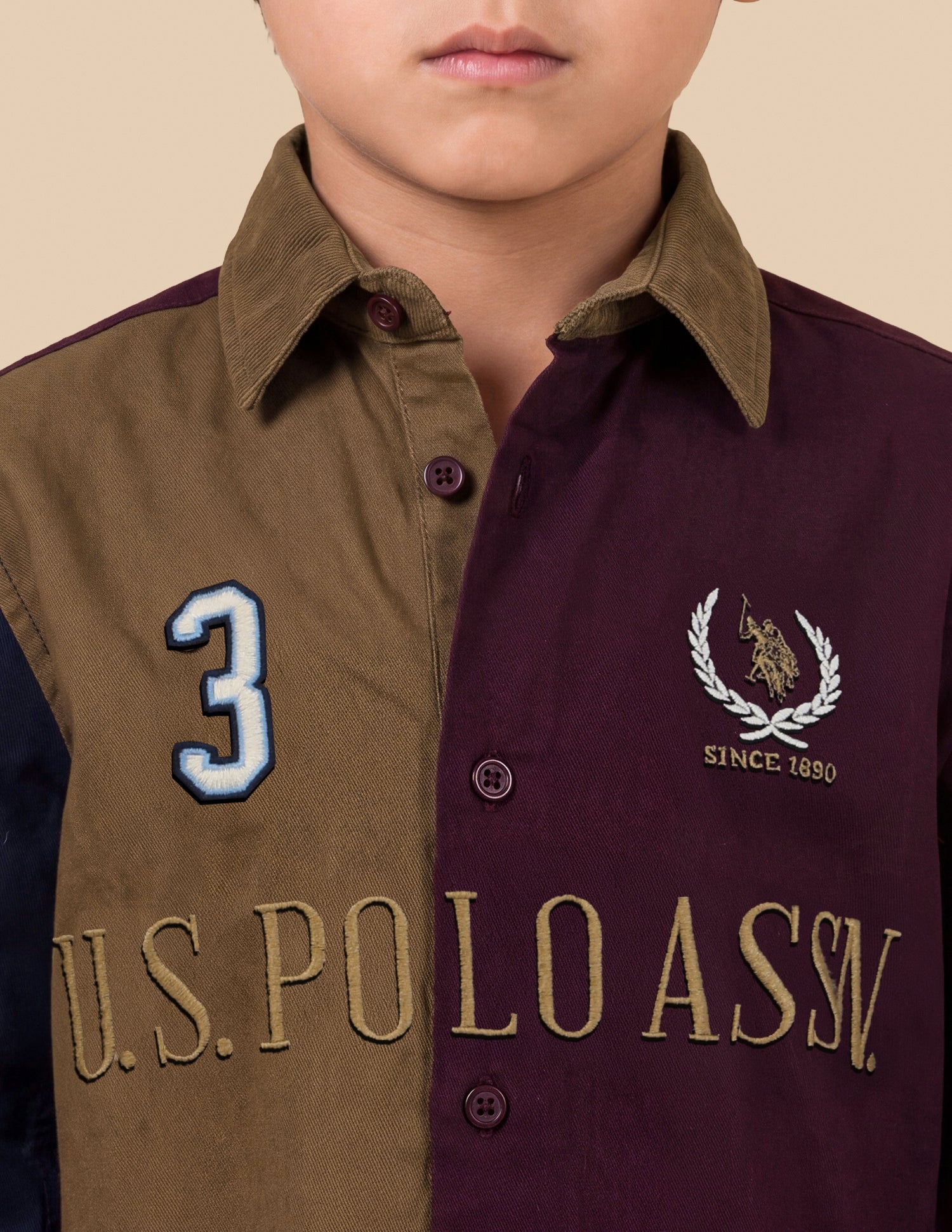 Brand Embroidered Oxford Shirt Navy - U.S. Polo Assn. India | Large