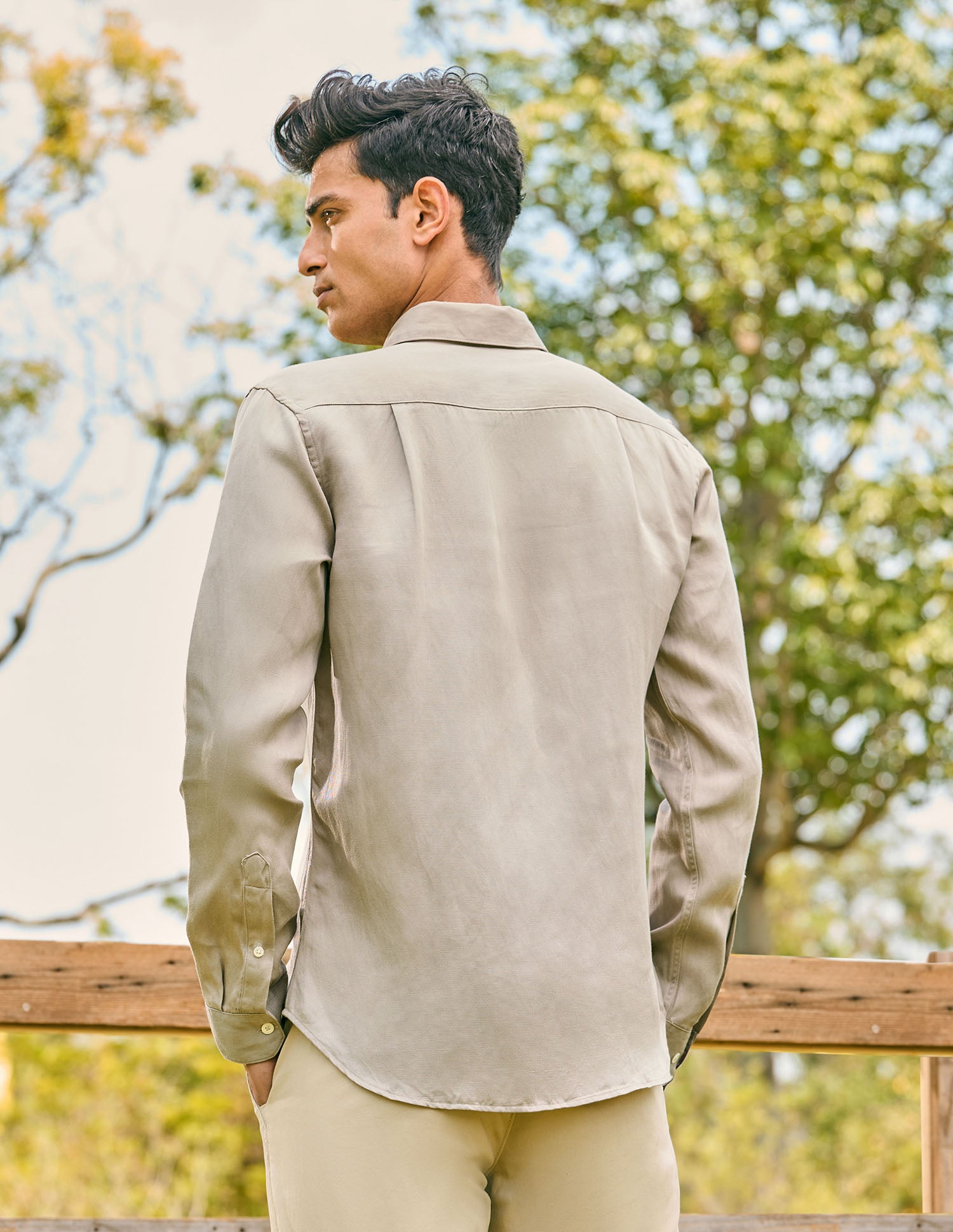 Pacho X Tailored Fit Twill Shirt Grey - U.S. POLO ASSN. | Large