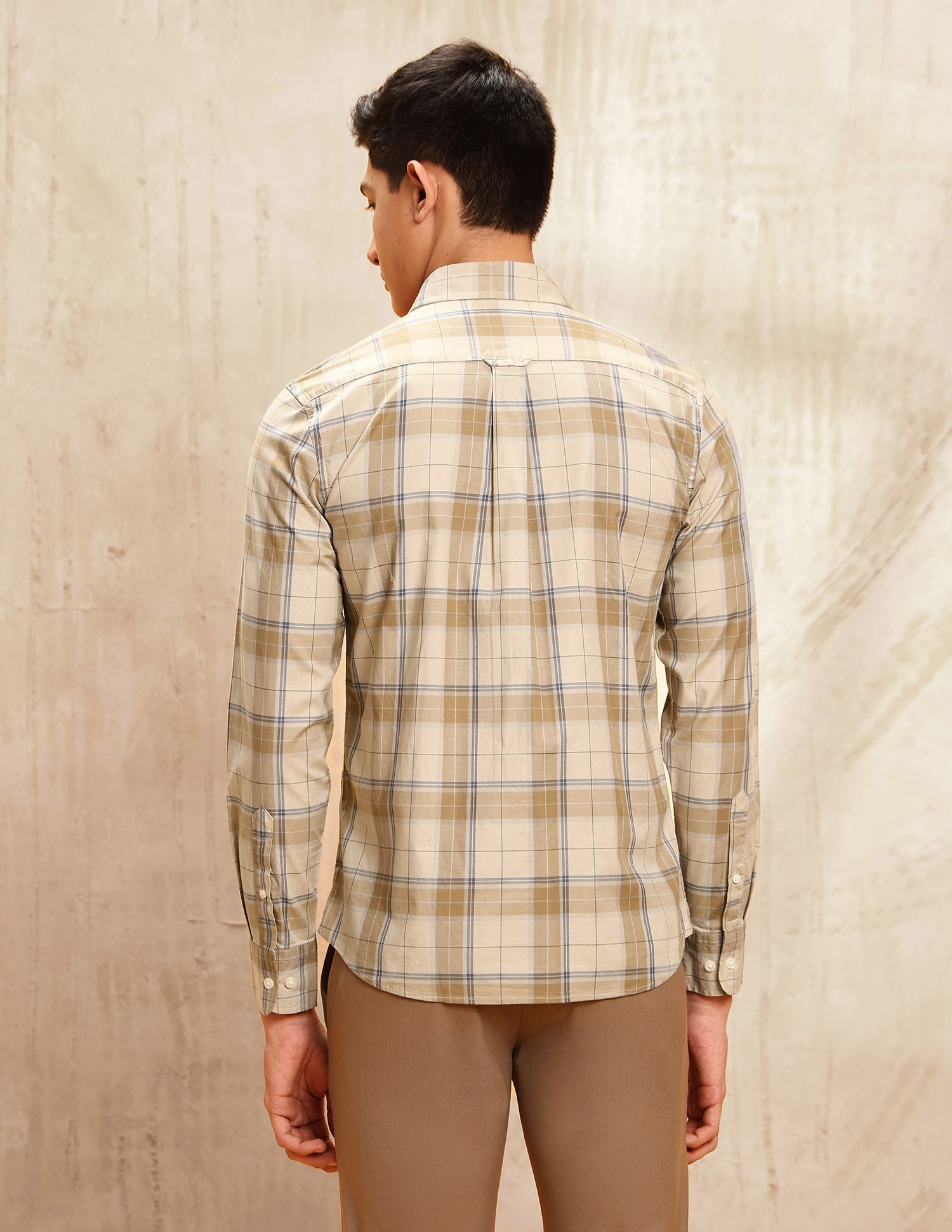 Twill Plaid Checked Shirt Khaki - U.S. POLO ASSN. | Large